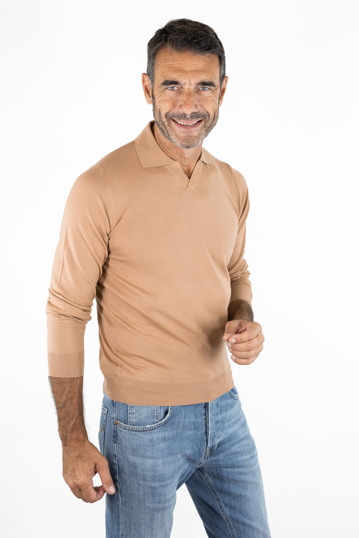 OTTAVIANI Polo "Wish" Skipper Merinos Camel