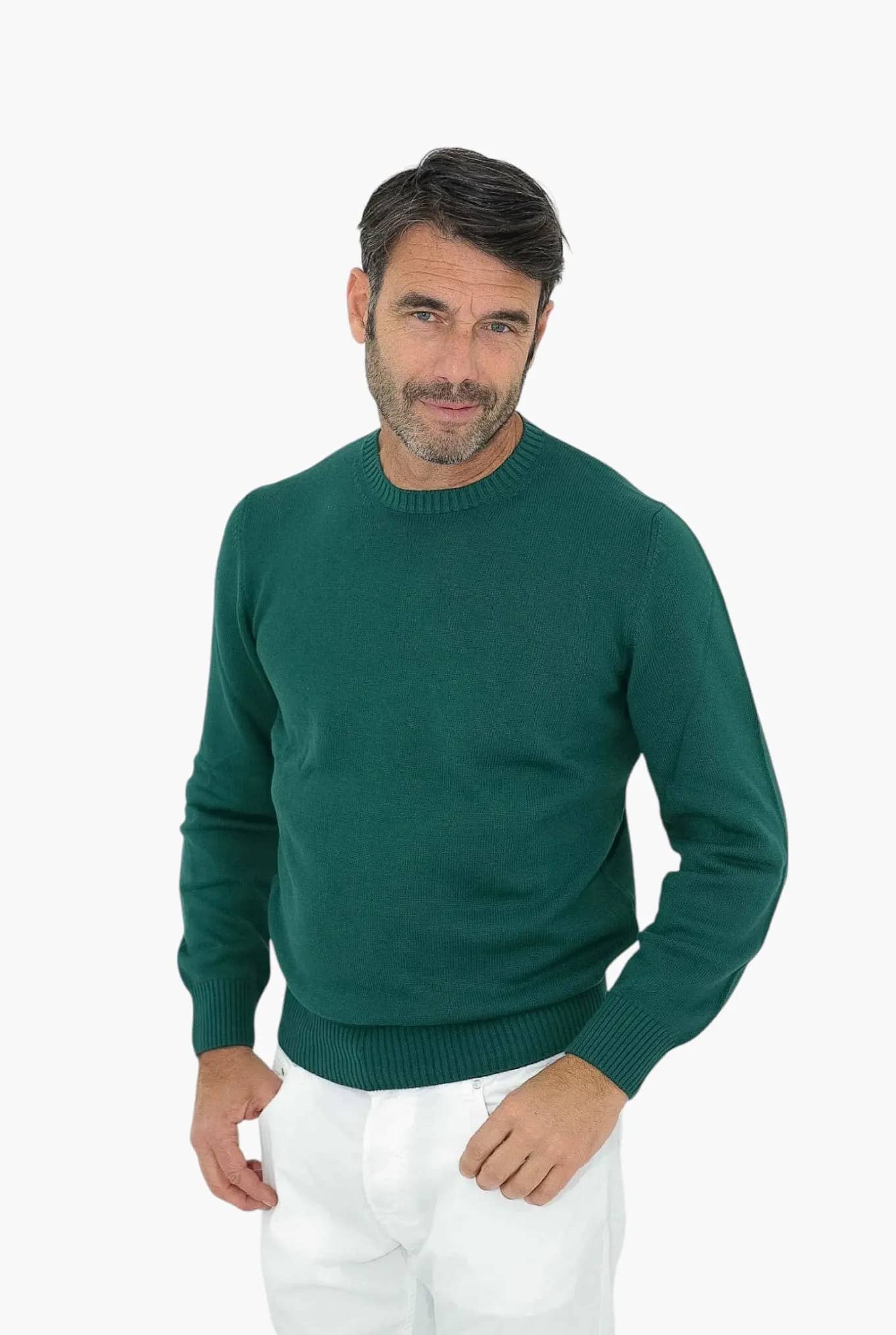 Girocollo 2 Fili Cotone Verde - Guarino Store