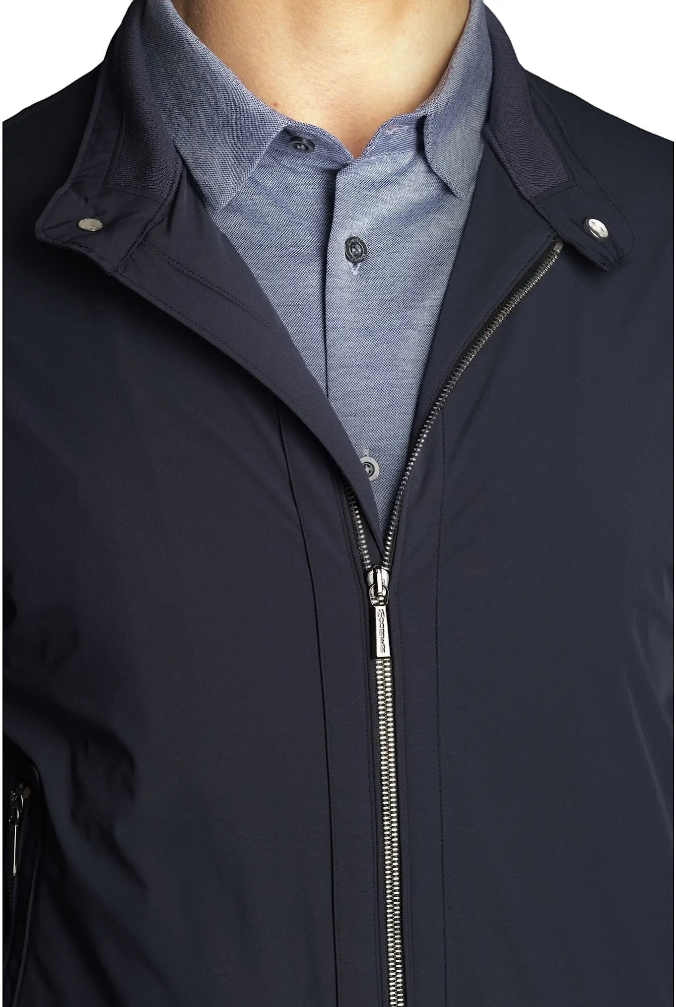 Bomber "Alberti" Stretch Water Resistant Blu Scuro - Guarino Store