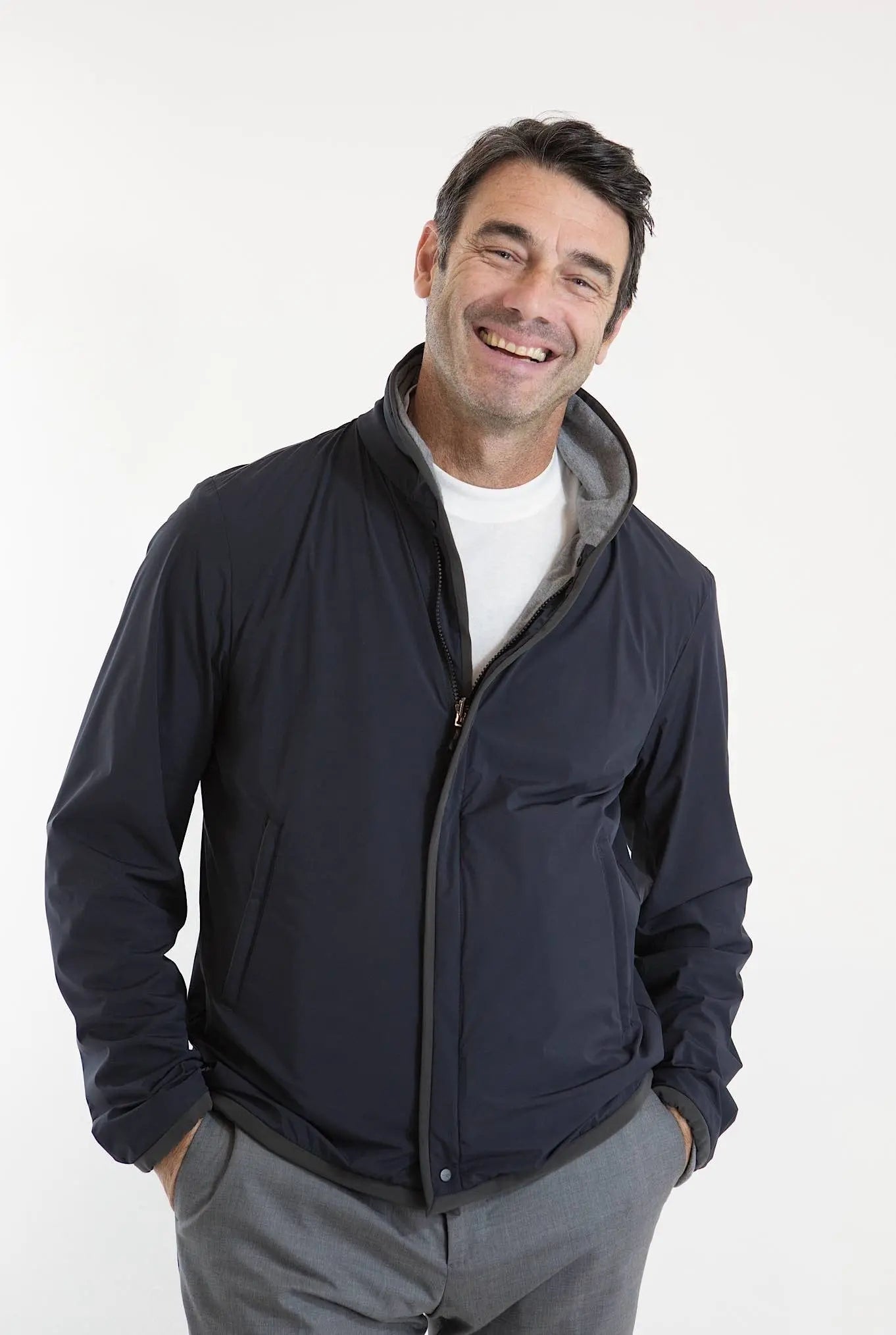 Giubbino Reversibile mod. Jibset Blu Grigio