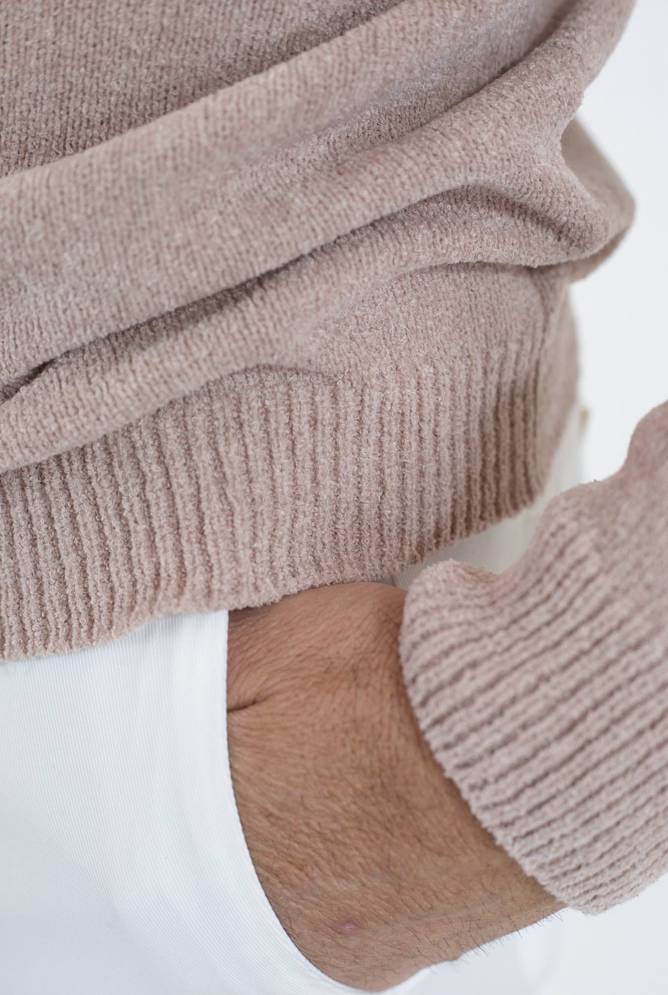 Girocollo ML in Ciniglia Beige - Guarino Store