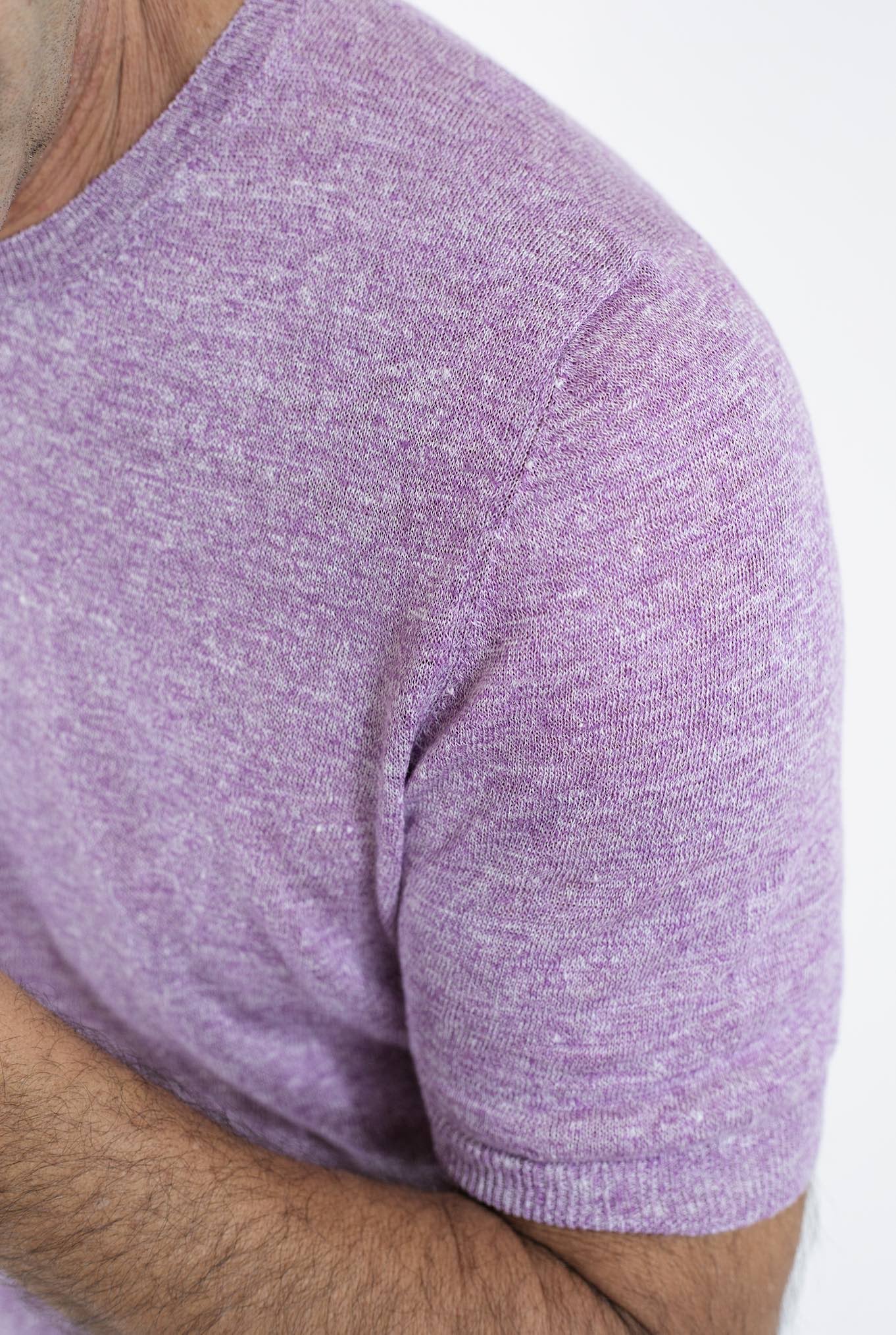 BEARD Crewneck Linen MM Lilac Mélange