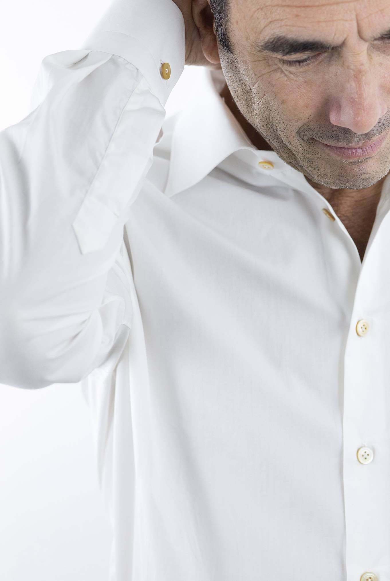 Camicia Popeline Cotone Bianco