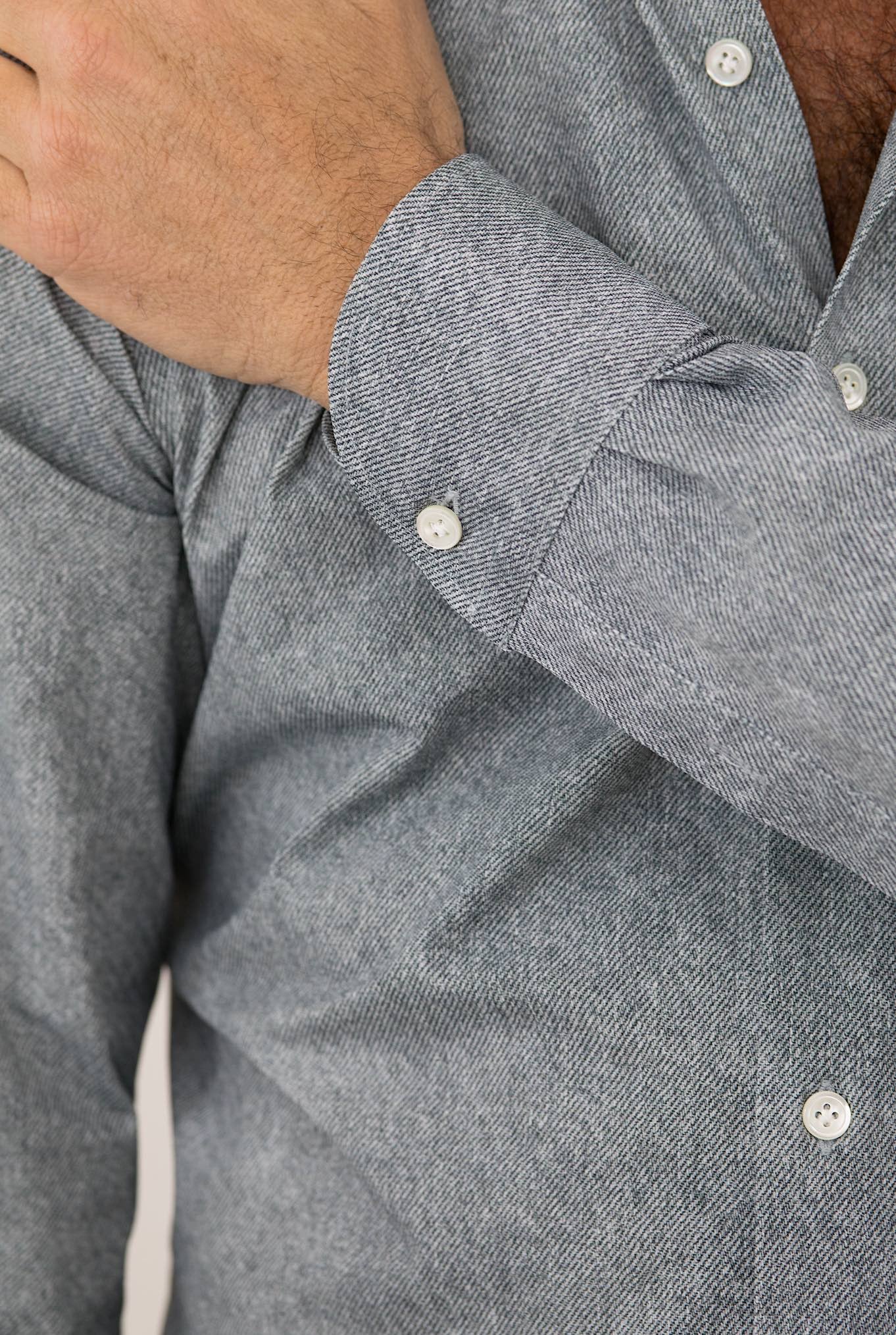 FFF Camicia Active Effetto Denim Grigio Chiaro