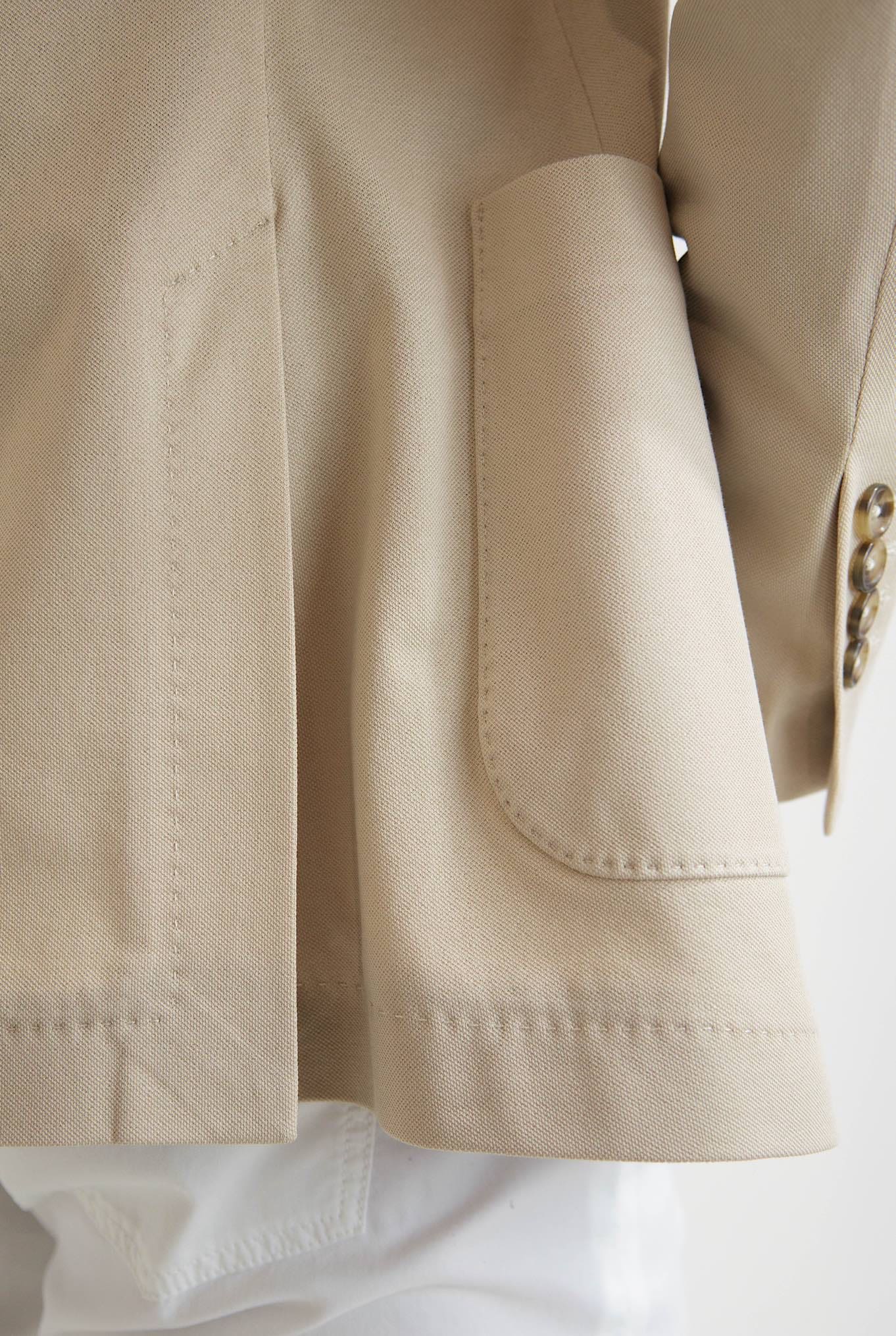 CIRCOLO 1901 Single-breasted Light Beige Cotton Jersey Jacket