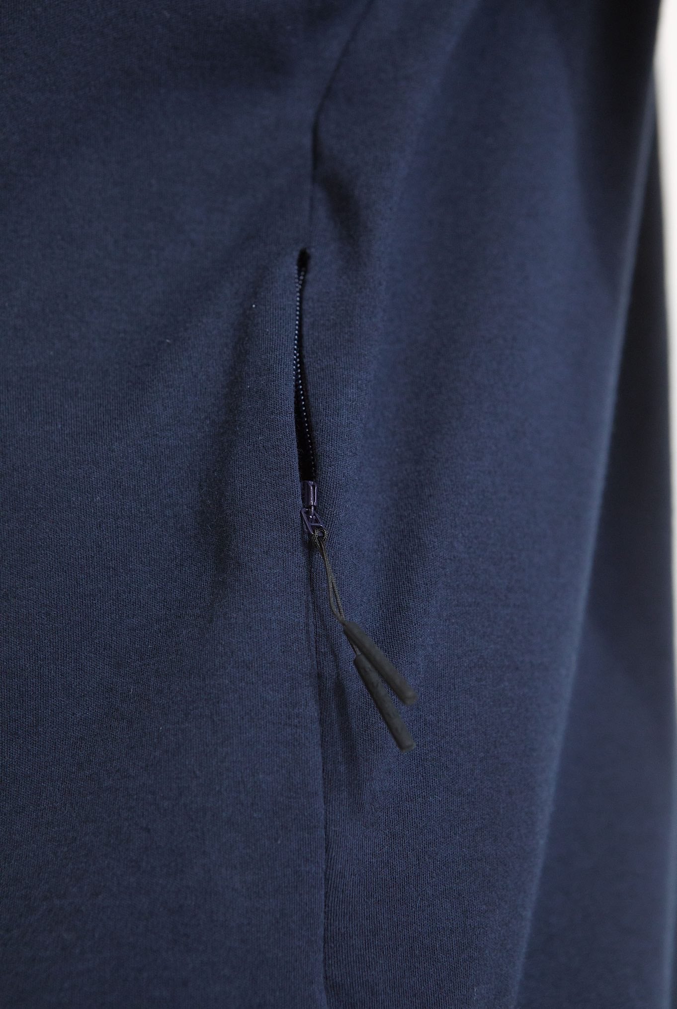 SEASE Navy Blue Jersey Hooded Sweatshirt