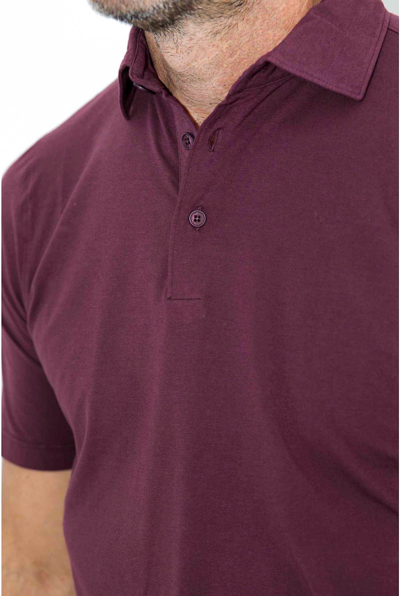 Polo Cotone Pima Maniche Corte Bordeaux KIRED