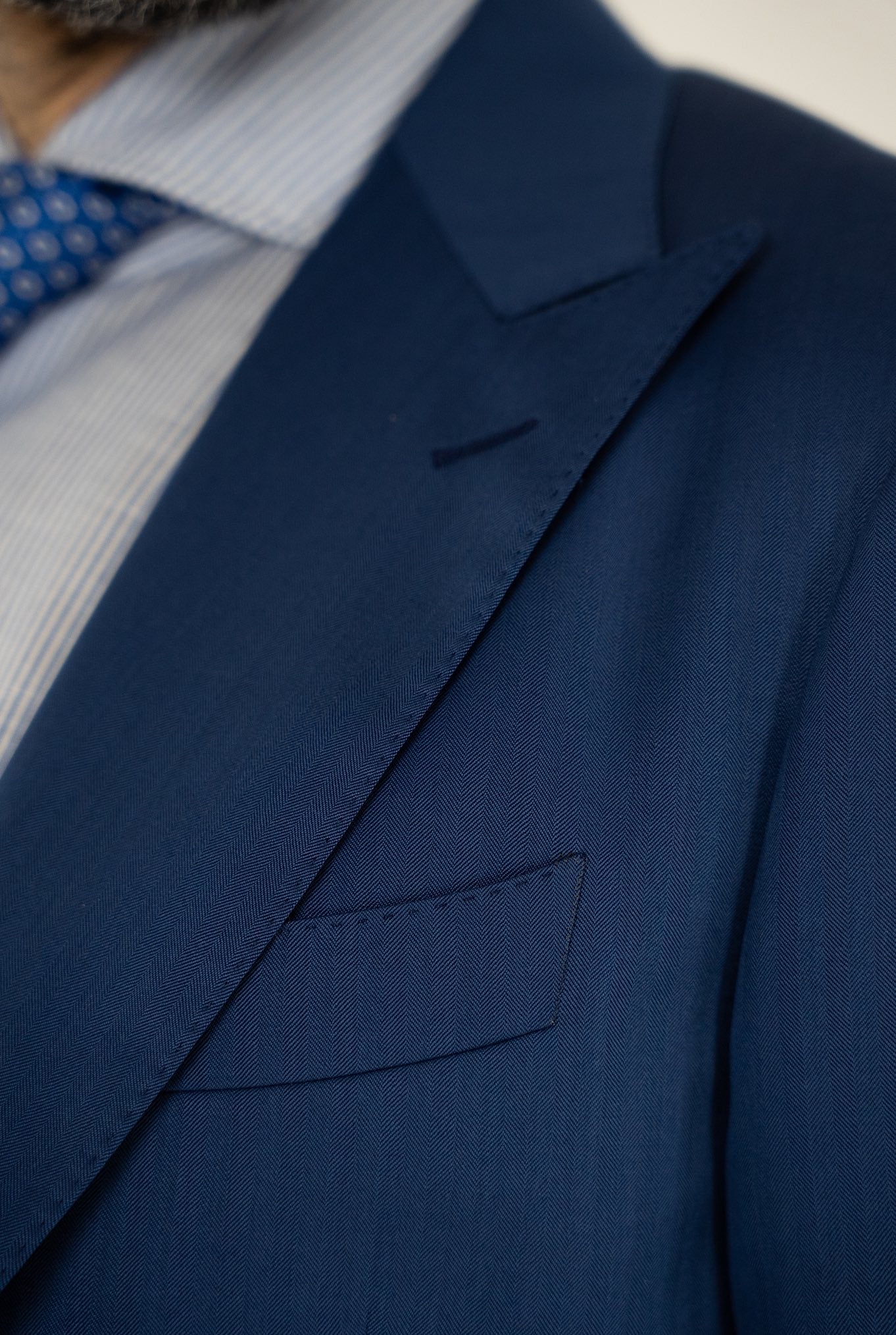 CANALI Blue Lance Breasted Solaro Suit