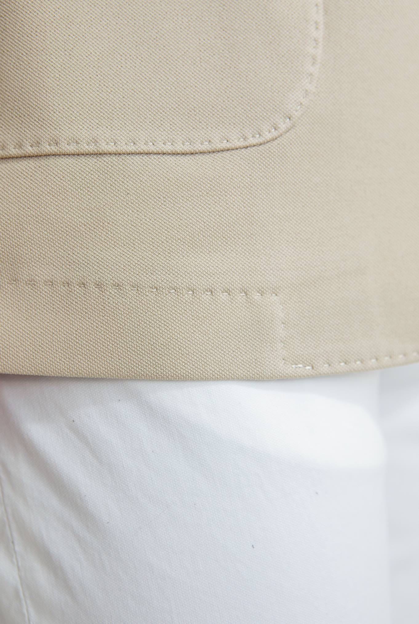 CIRCOLO 1901 Single-breasted Light Beige Cotton Jersey Jacket