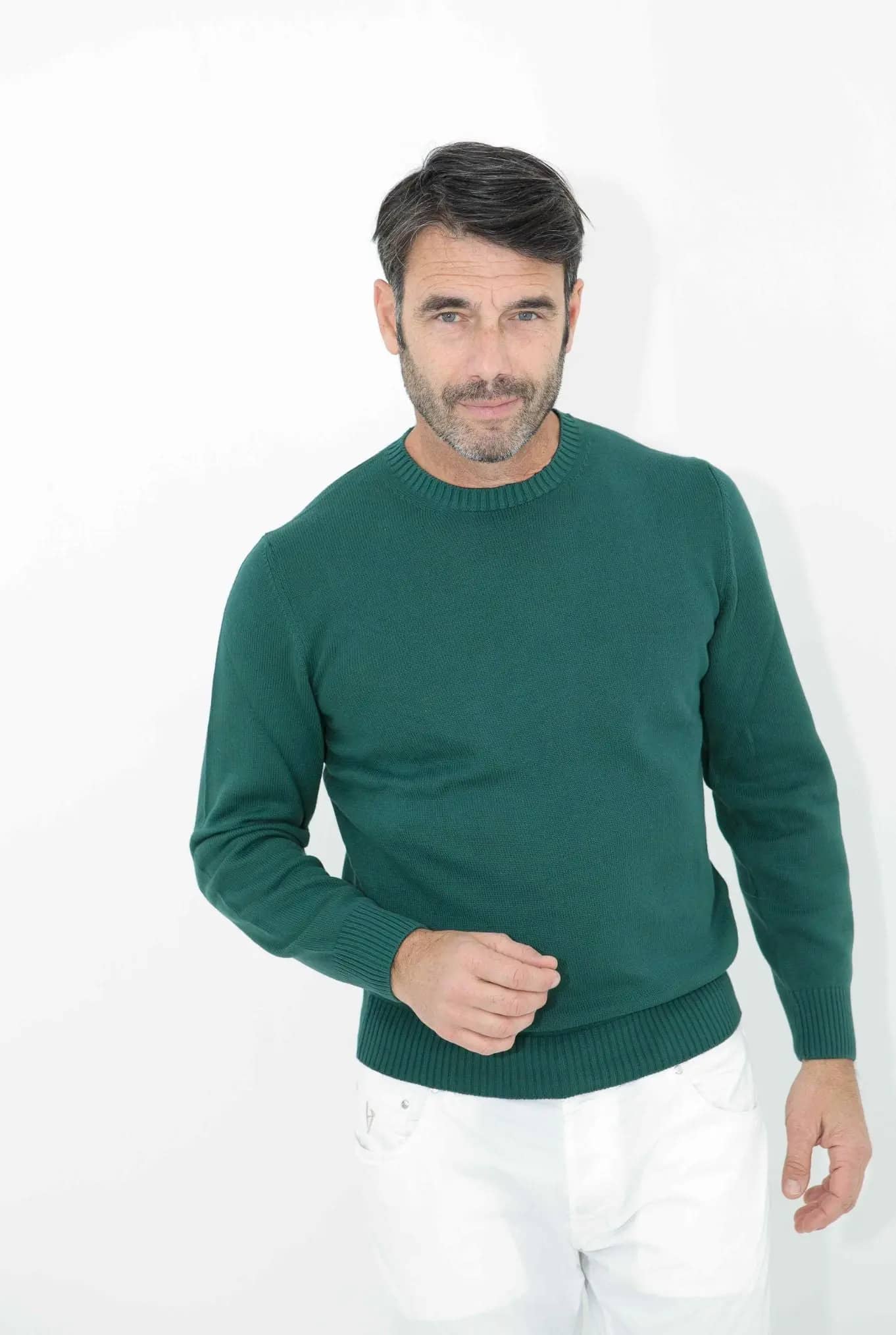Girocollo 2 Fili Cotone Verde - Guarino Store
