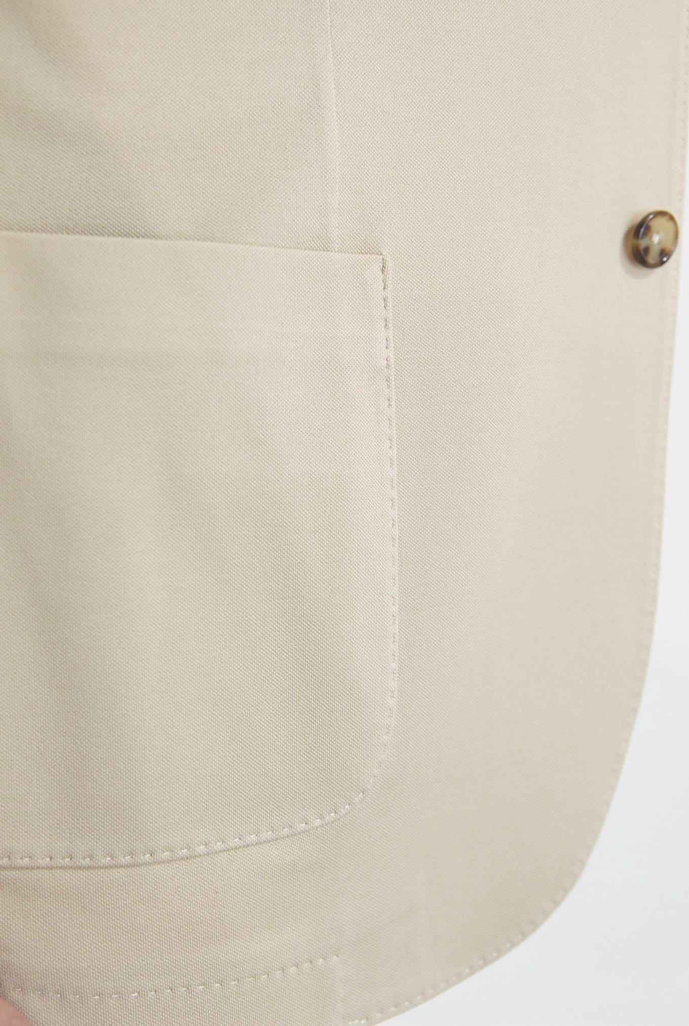 CIRCOLO 1901 Single-breasted Light Beige Cotton Jersey Jacket