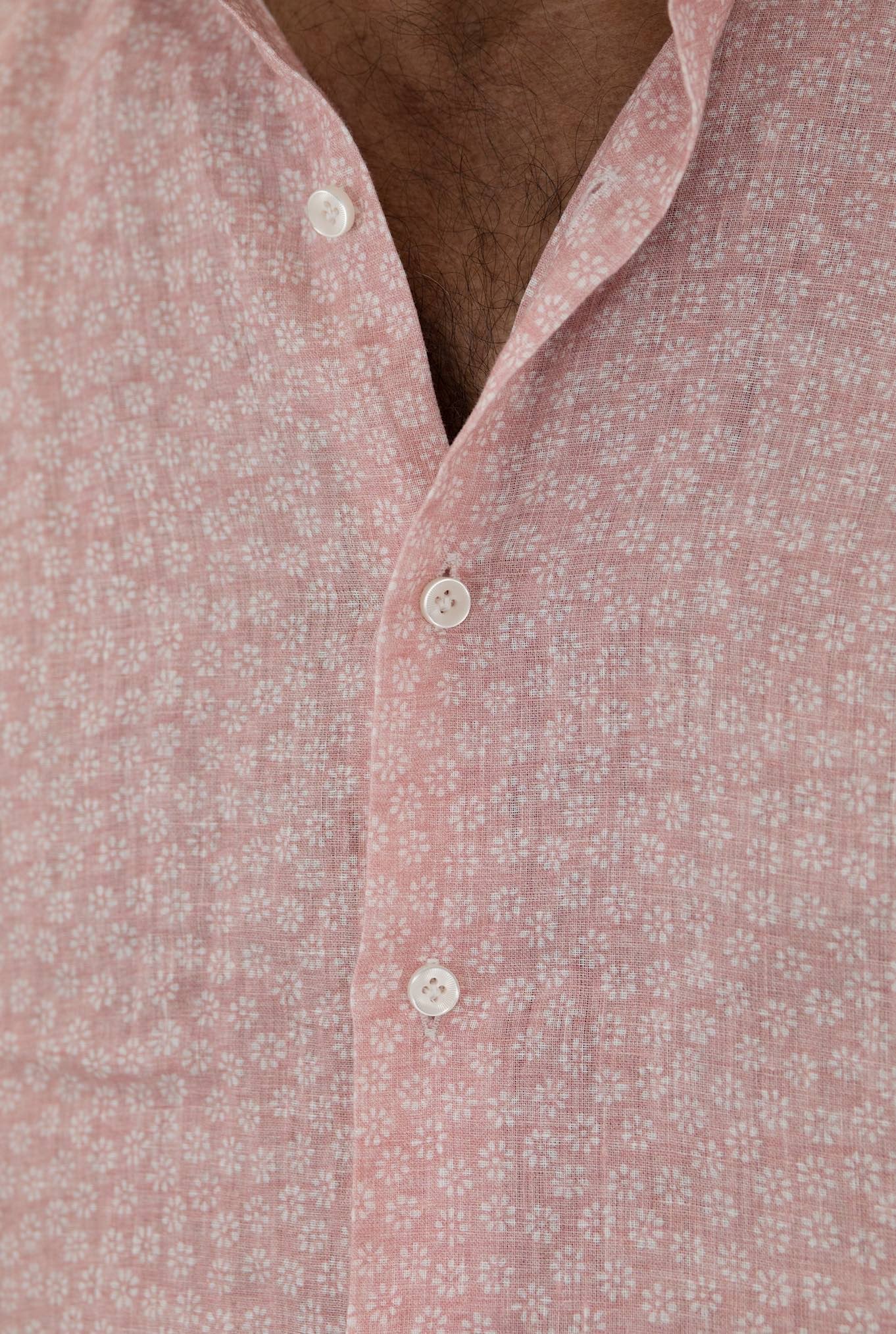 FFF Pink Printed Linen Shirt