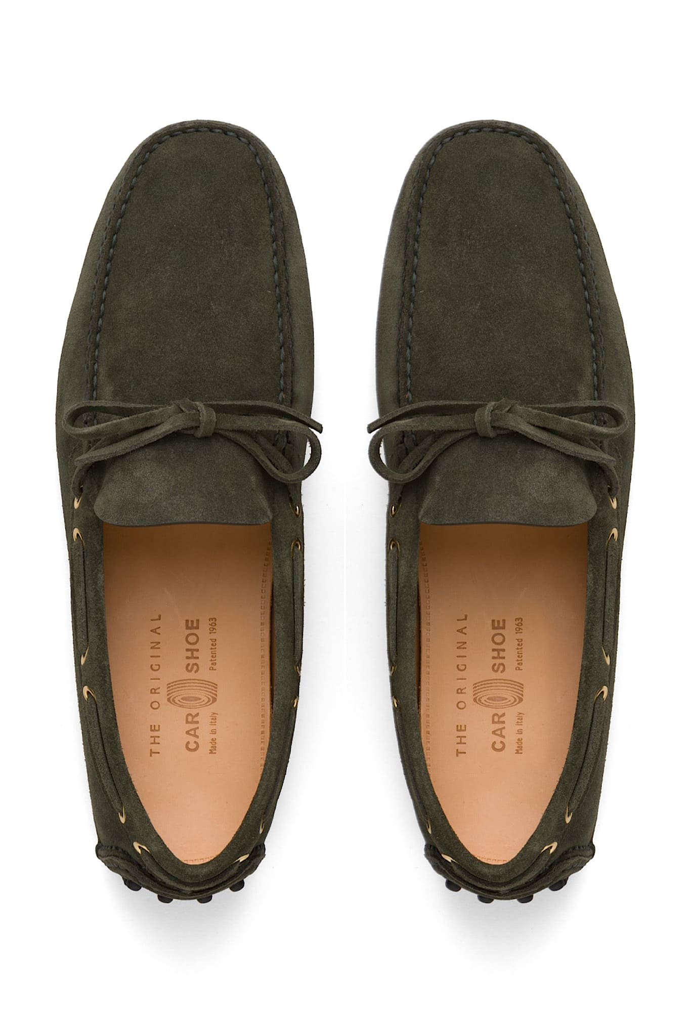 Mocassino Suede Verde Mimetico CAR SHOE