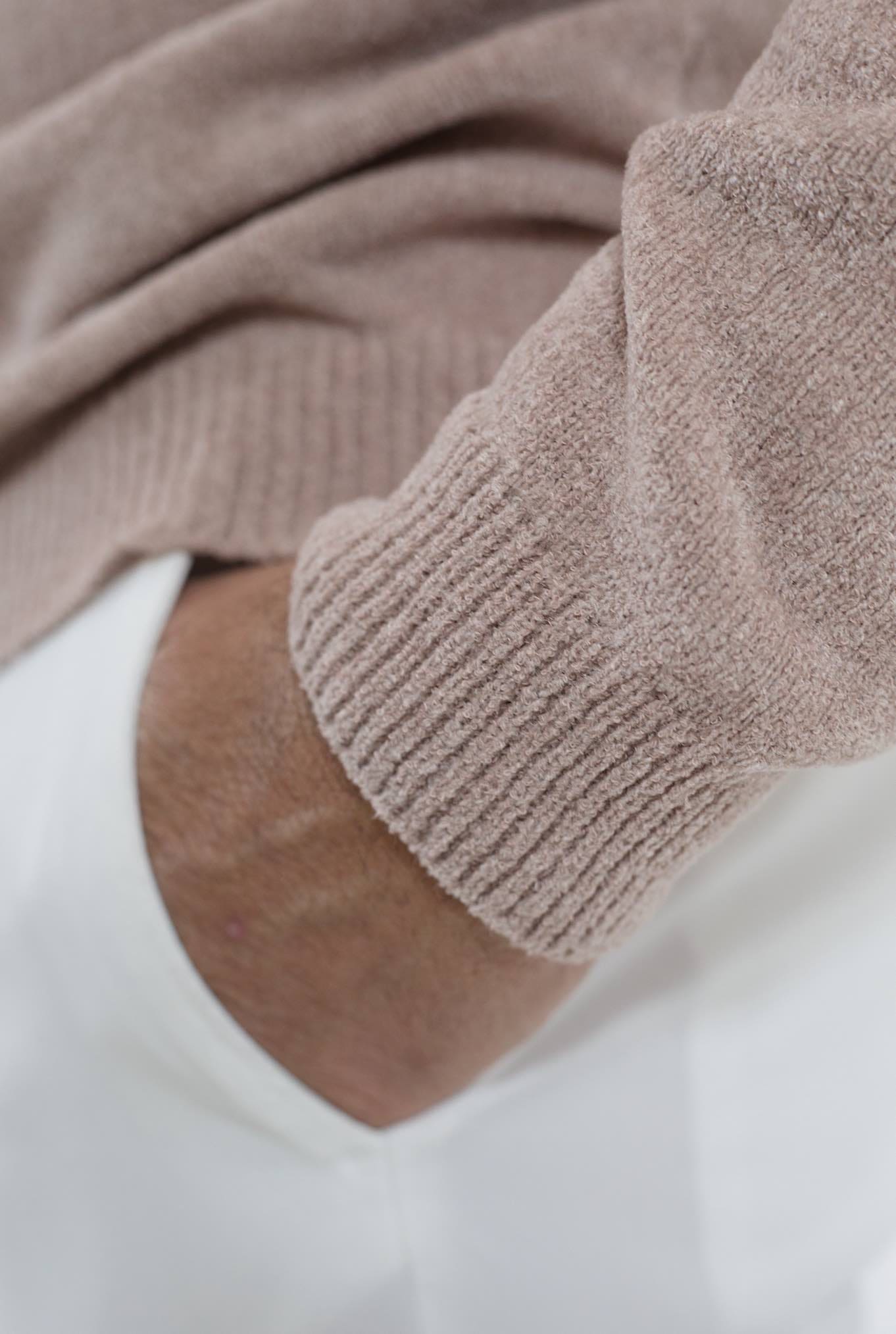 Girocollo ML in Ciniglia Beige - Guarino Store