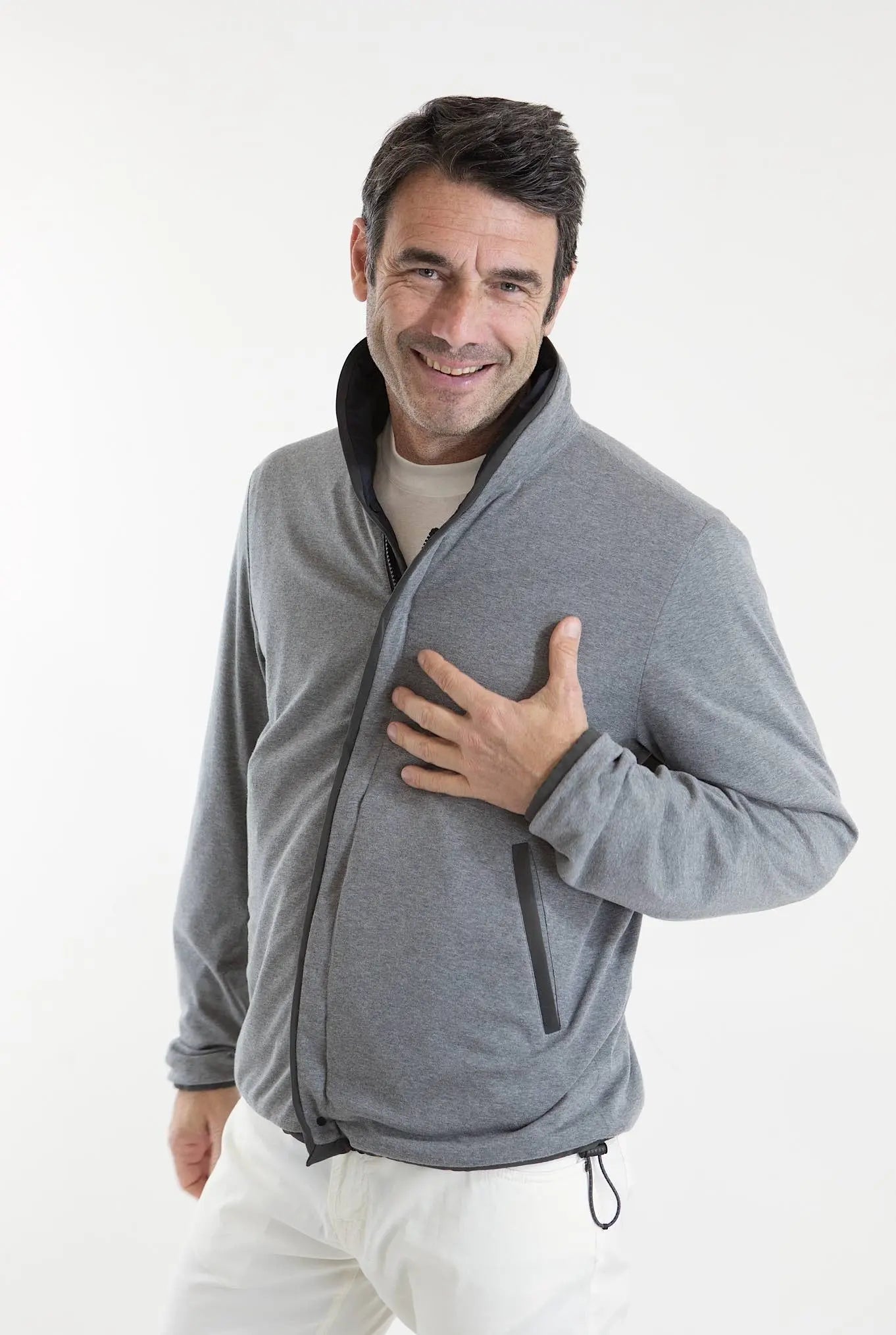 Giubbino Reversibile mod. Jibset Blu Grigio