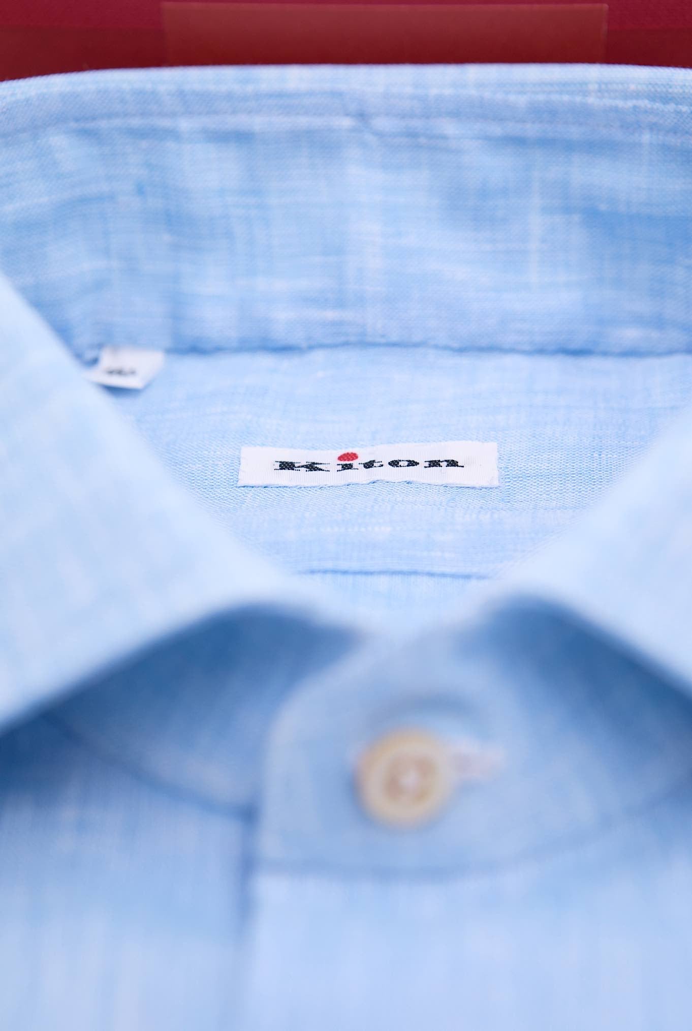 KITON Light Blue Mélange Linen Shirt