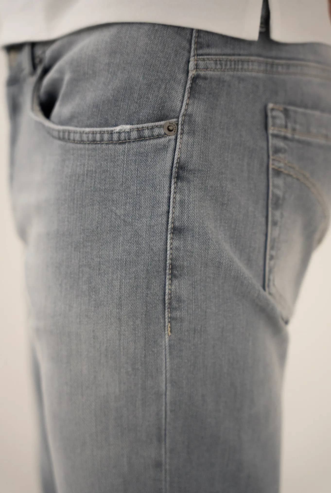 Jeans "George" Skinny in Denim Stretch Grigio - Guarino Store
