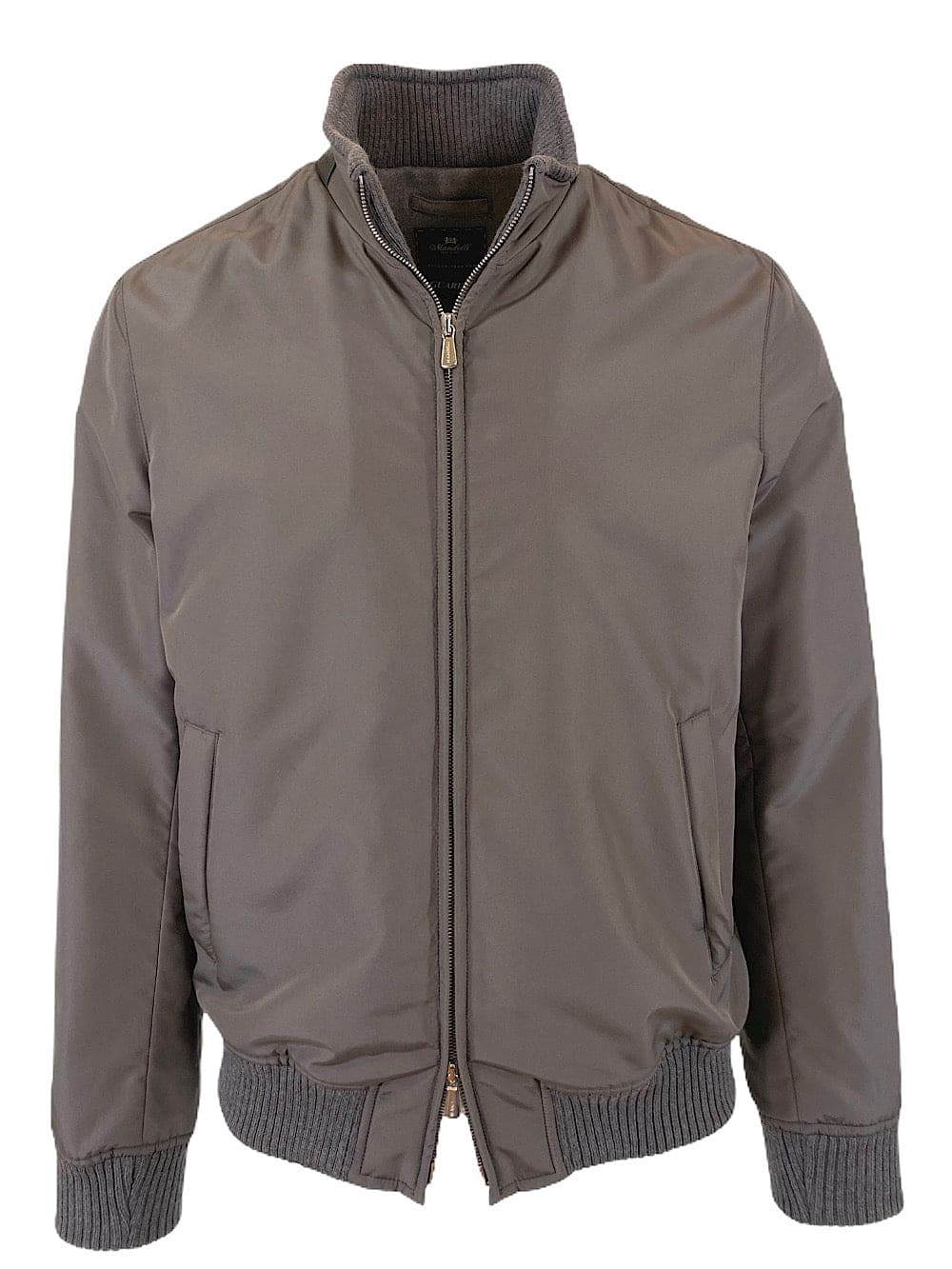 MANDELLI Brown cashmere-lined Airstop nylon jacket