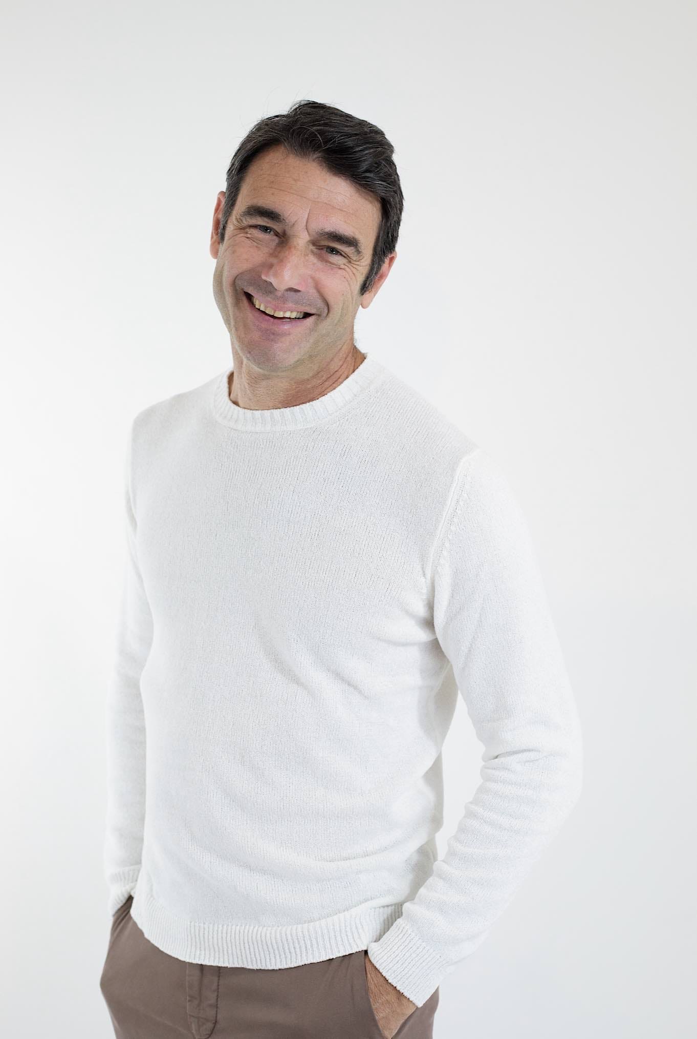 Girocollo ML in Ciniglia Bianco - Guarino Store