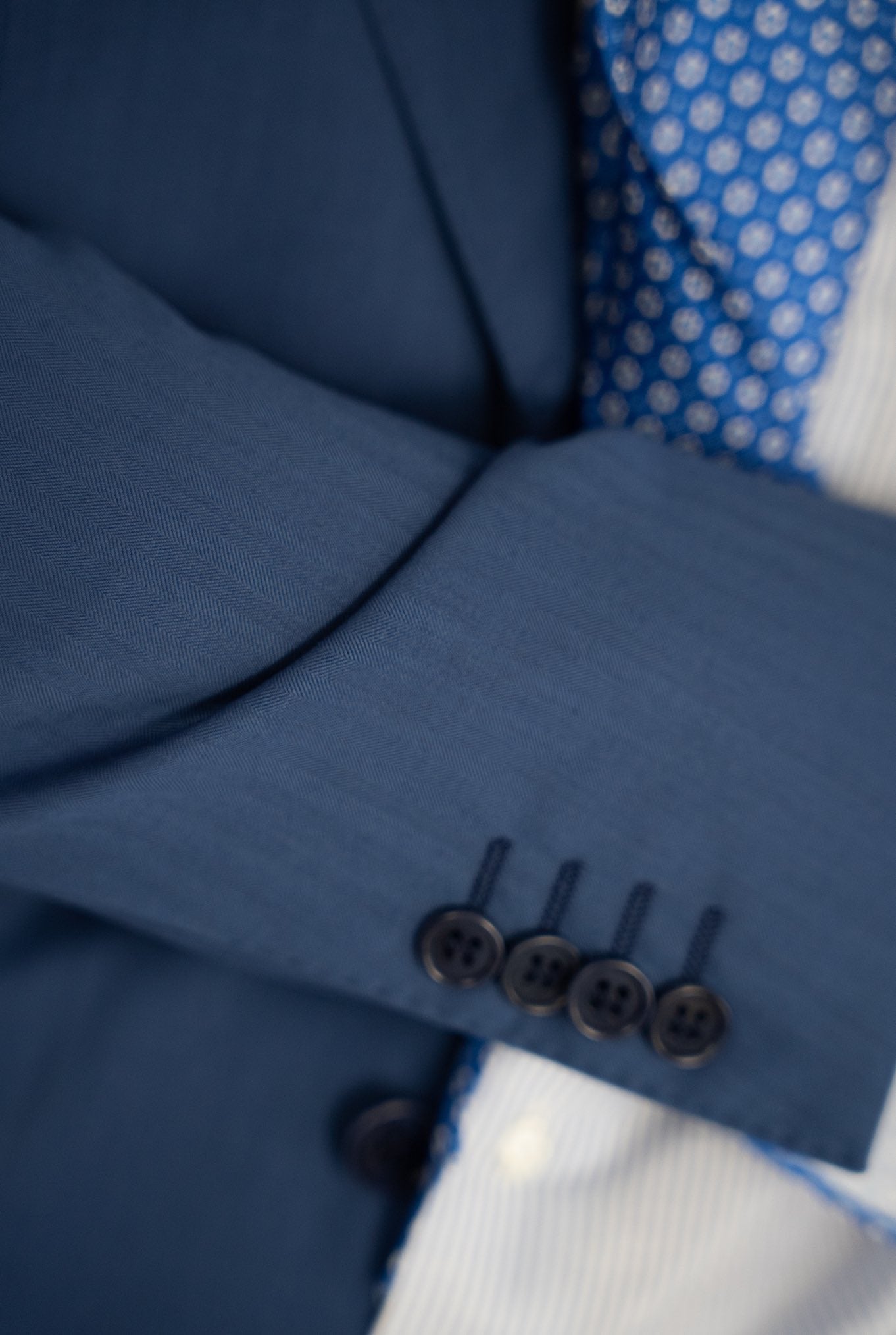 CANALI Blue Lance Breasted Solaro Suit