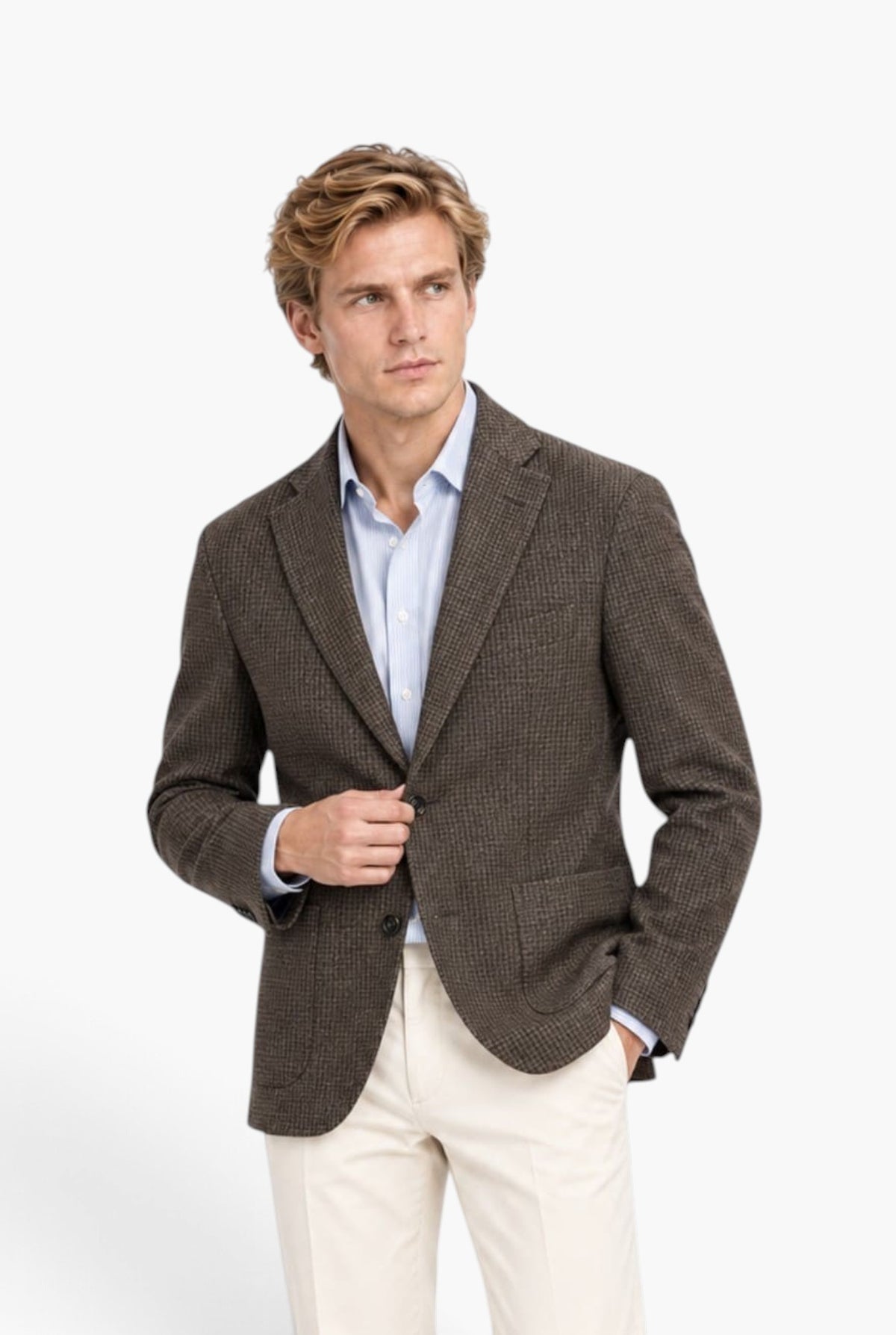 Giacca "K-Jacket" Pied de Poule Marrone BOGLIOLI