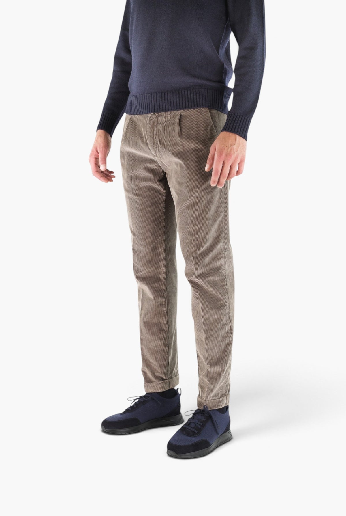 Pantaloni Velluto Lavato Marrone MYTHS
