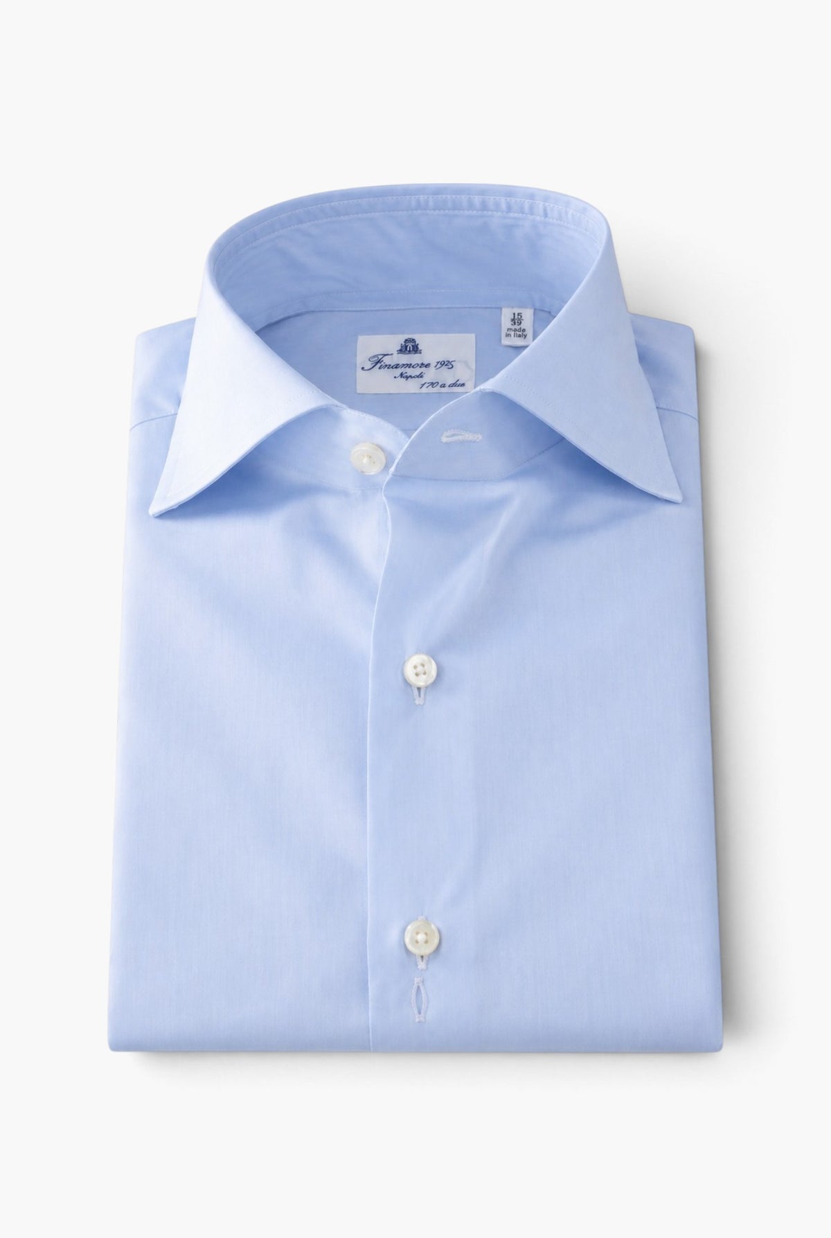 Camicia Napoli '170 a due' Celeste FINAMORE