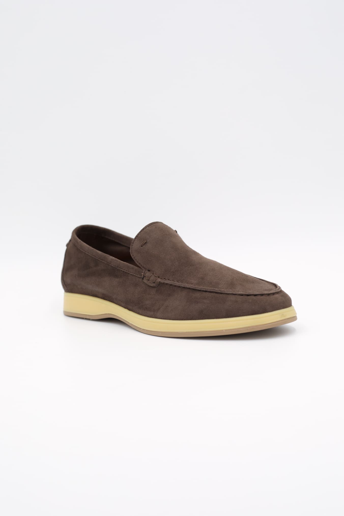 Unlined Suede Coffee Loafers