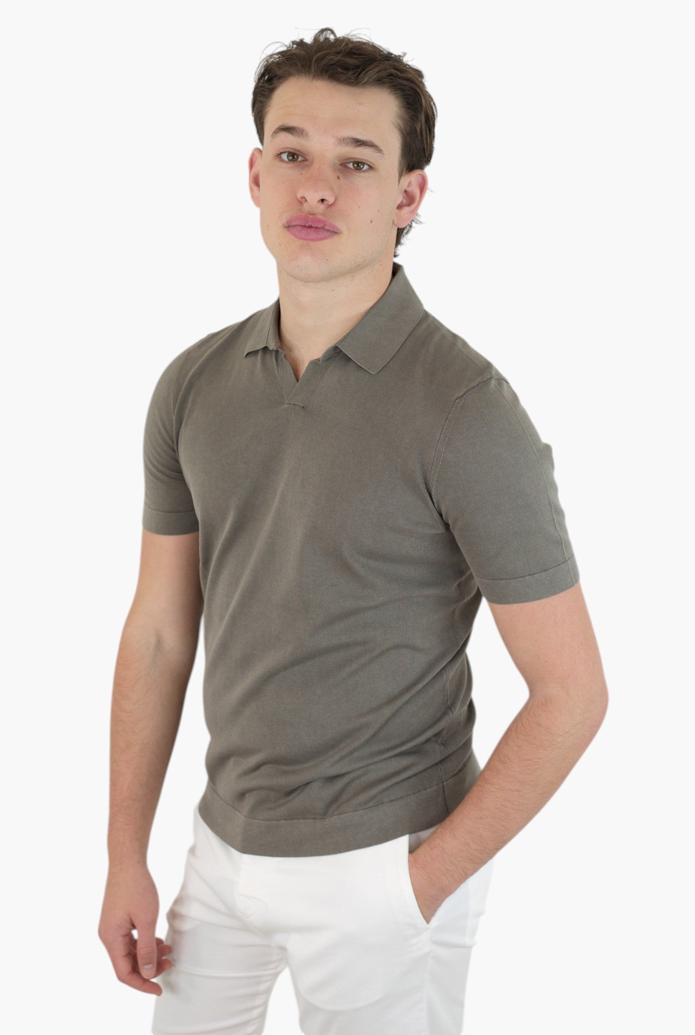 Frosted Terra Cotton Short Sleeve Polo