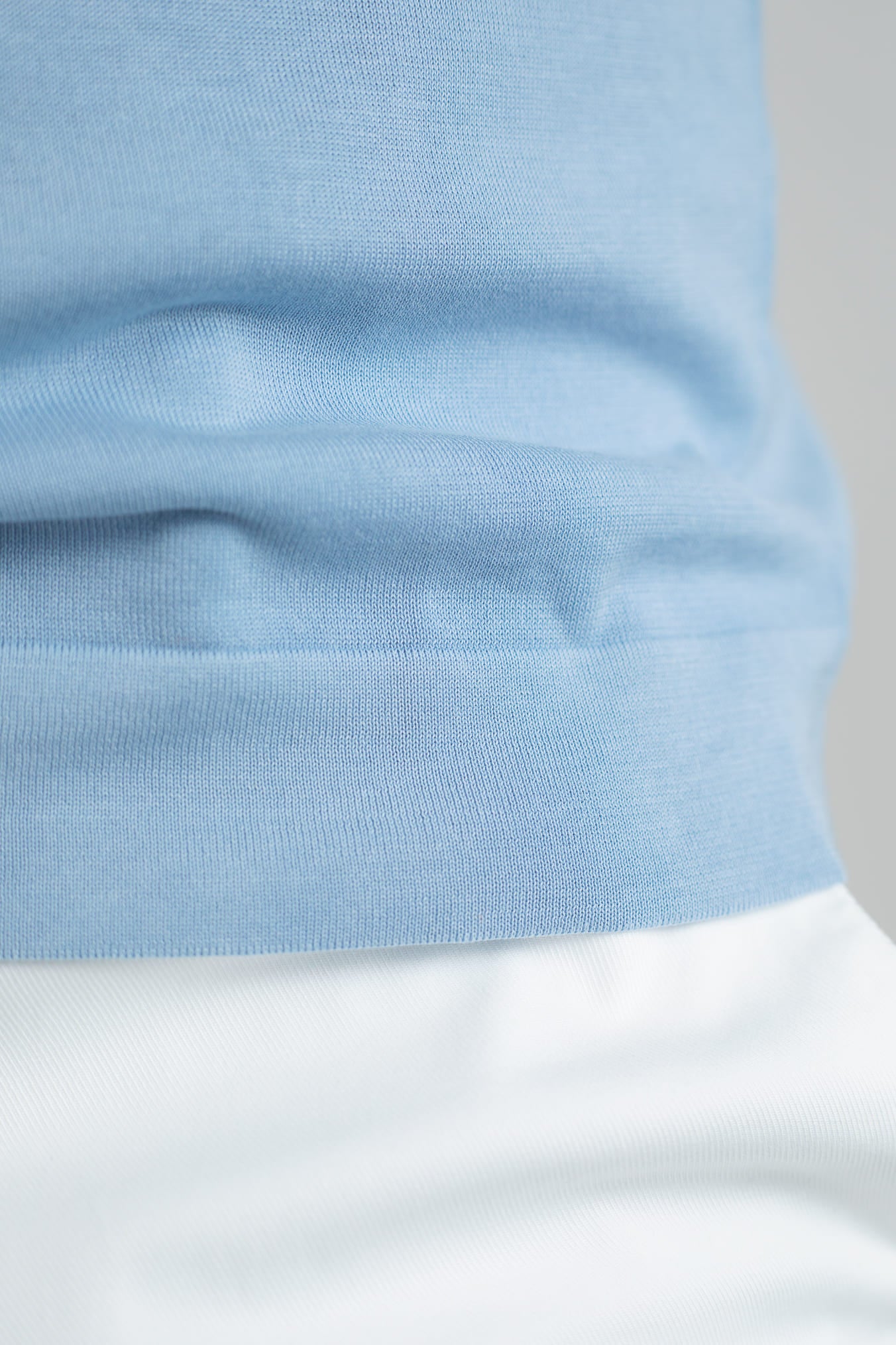 Polo Short Sleeve Cotton Frosted Light Blue