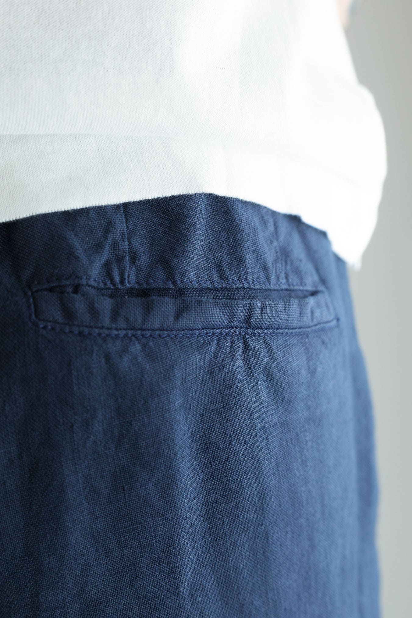 GUARINO Pantaloni Coulisse Lino Blu