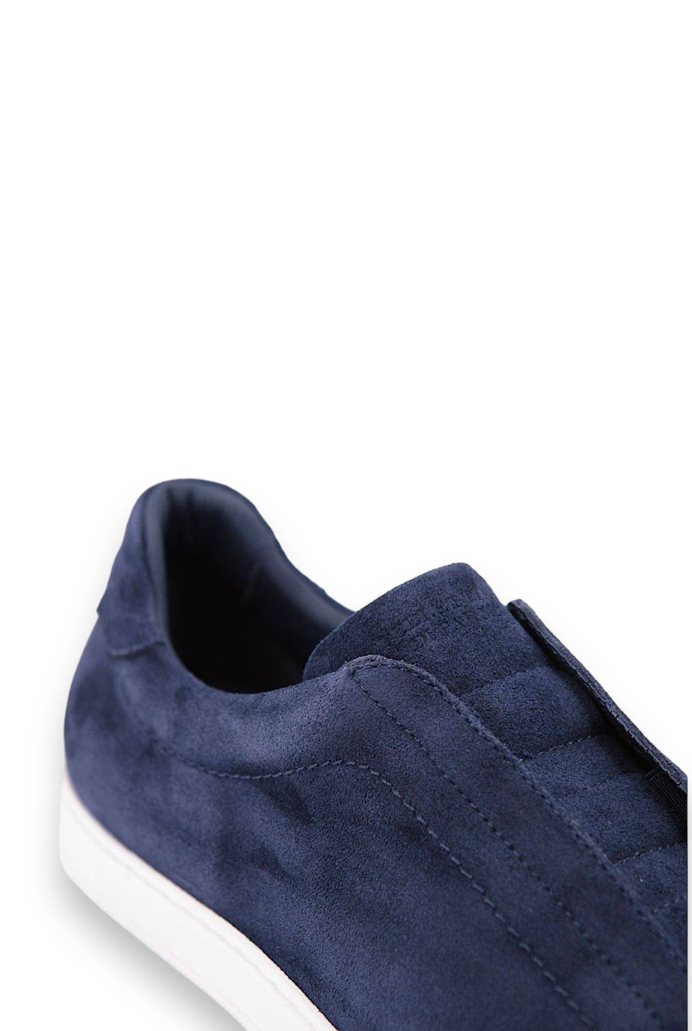 PELLETTIERI DI PARMA Sneakers Suede Slip On Blu Scuro