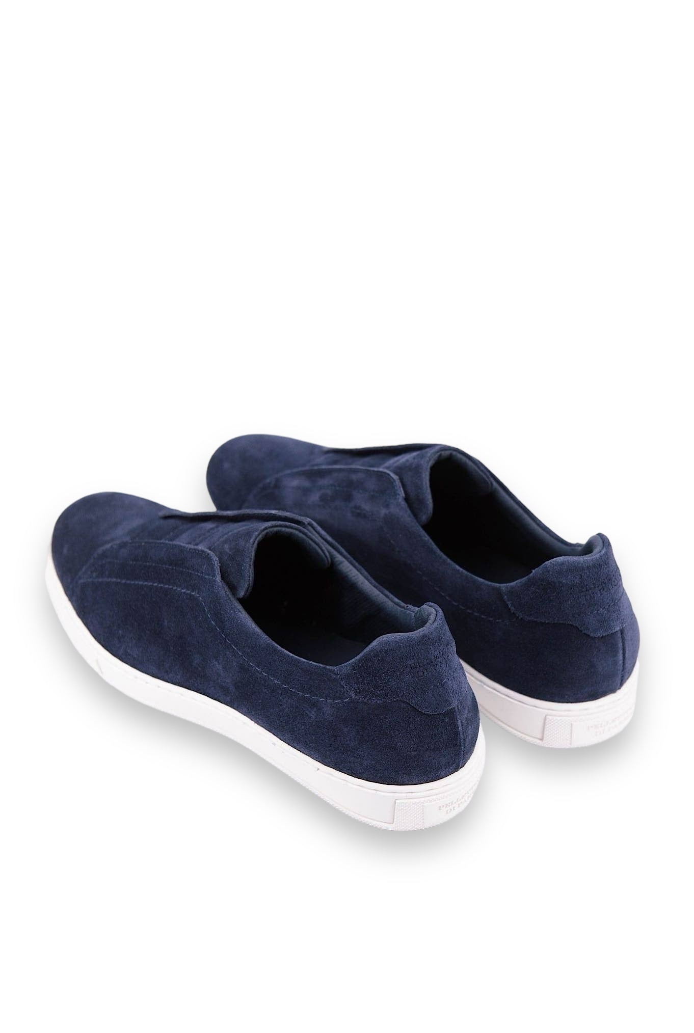 PELLETTIERI DI PARMA Sneakers Suede Slip On Blu Scuro