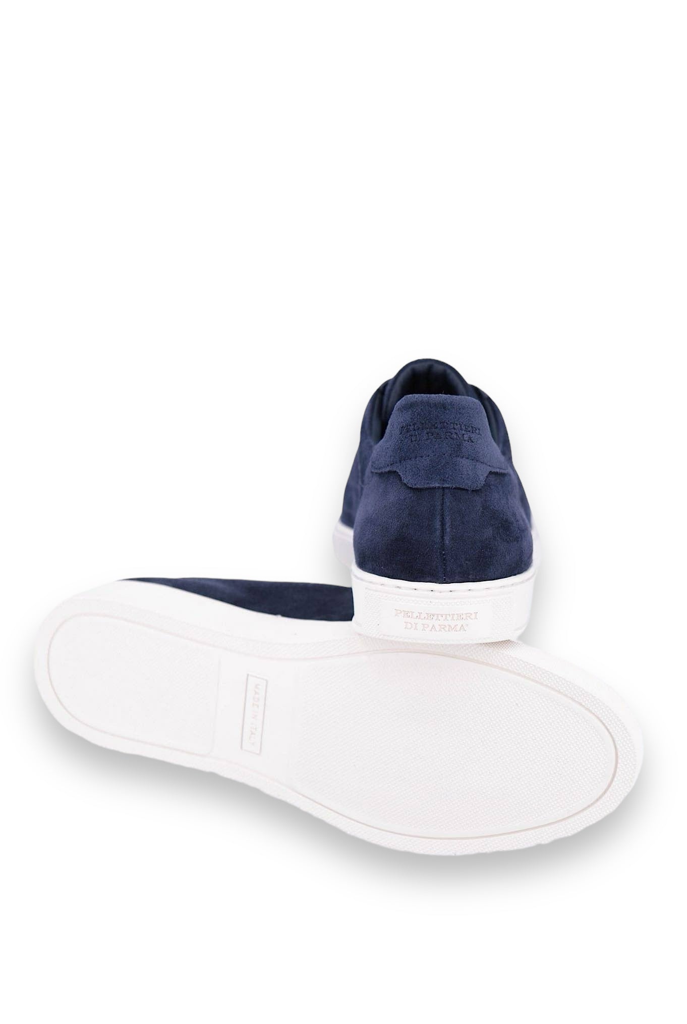 PELLETTIERI DI PARMA Sneakers Suede Slip On Blu Scuro