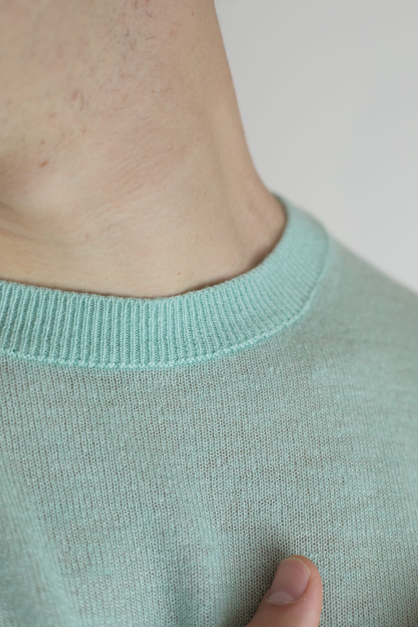 Mint Silk and Cashmere Crewneck