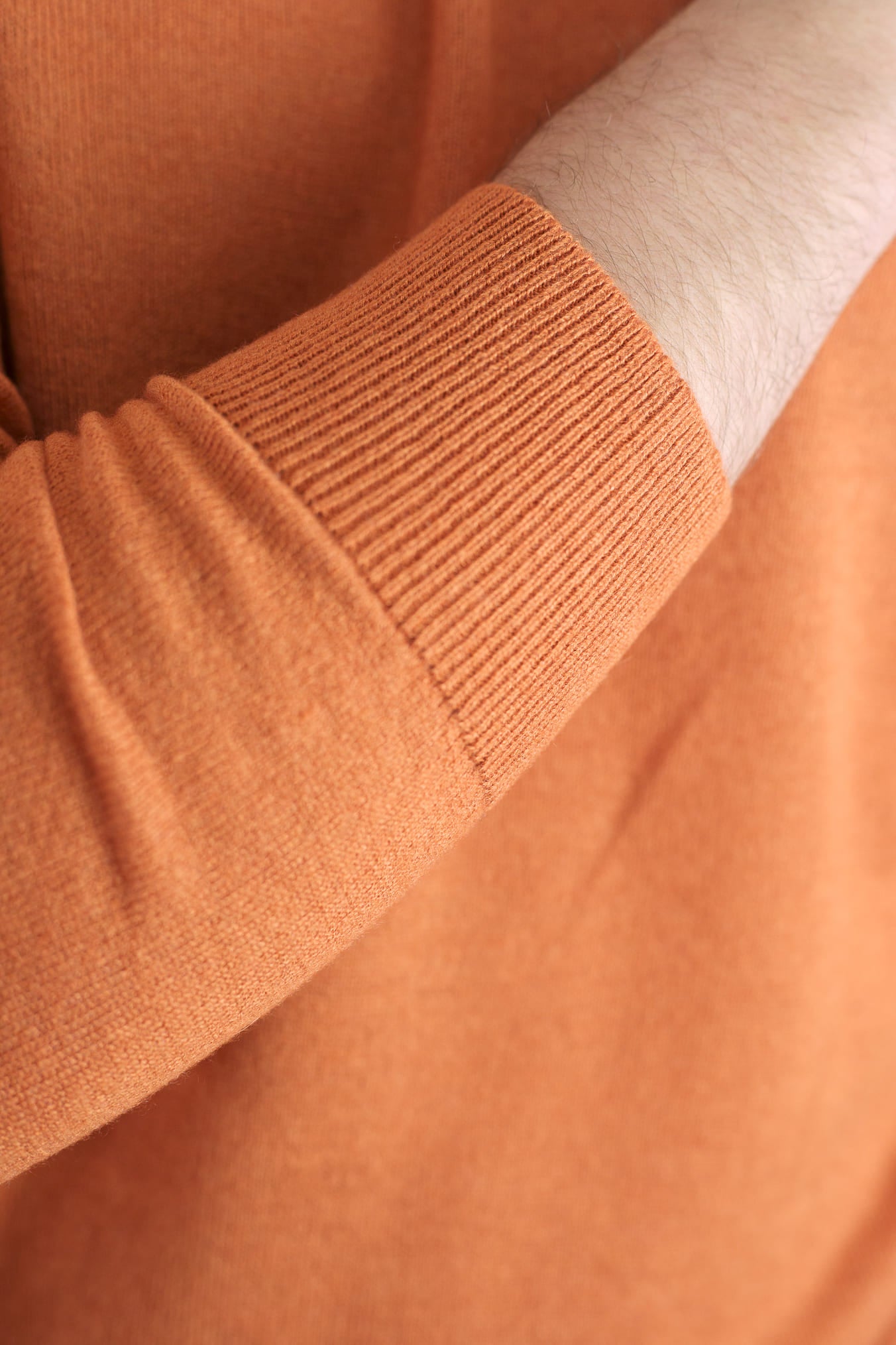 Orange Silk and Cashmere Crewneck