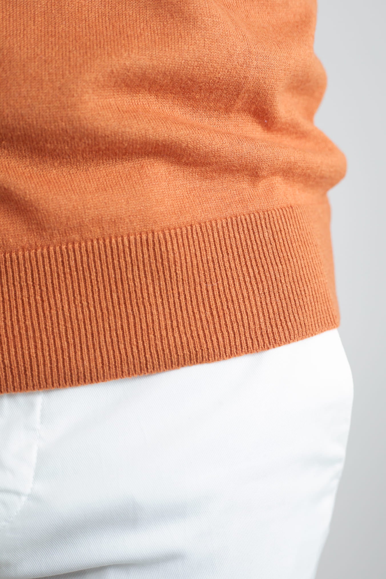 Orange Silk and Cashmere Crewneck