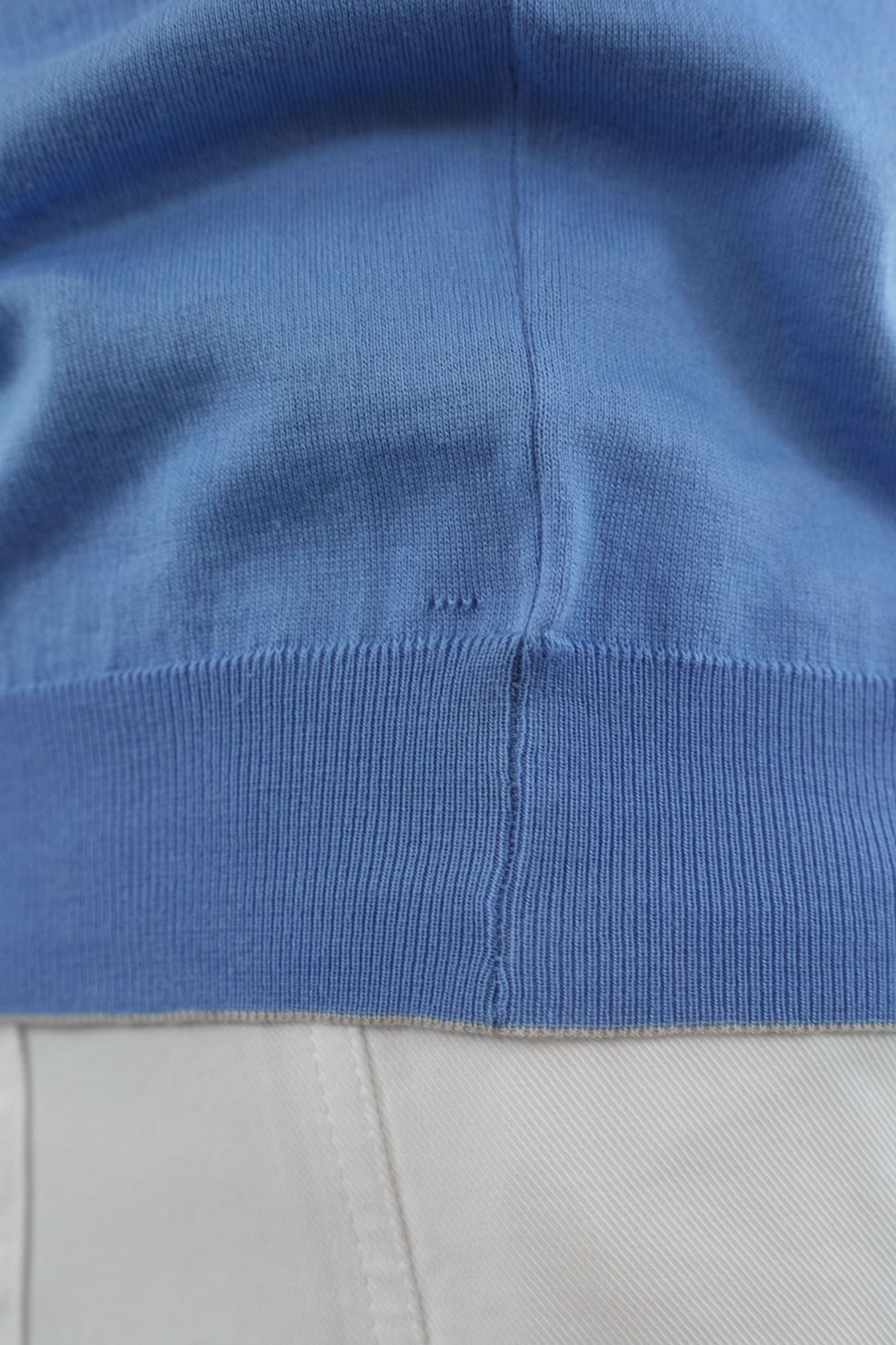 Girocollo Maniche Lunghe Cotone Supersoft Azzurro