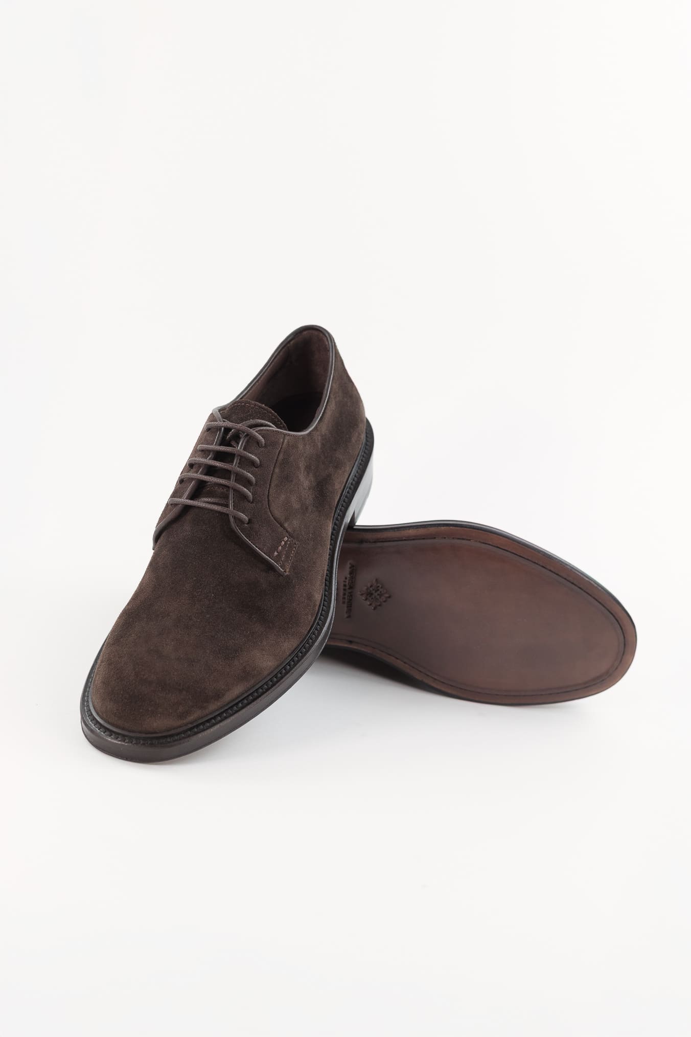 ANDREA VENTURA Scarpe Derby Suede Testa di Moro