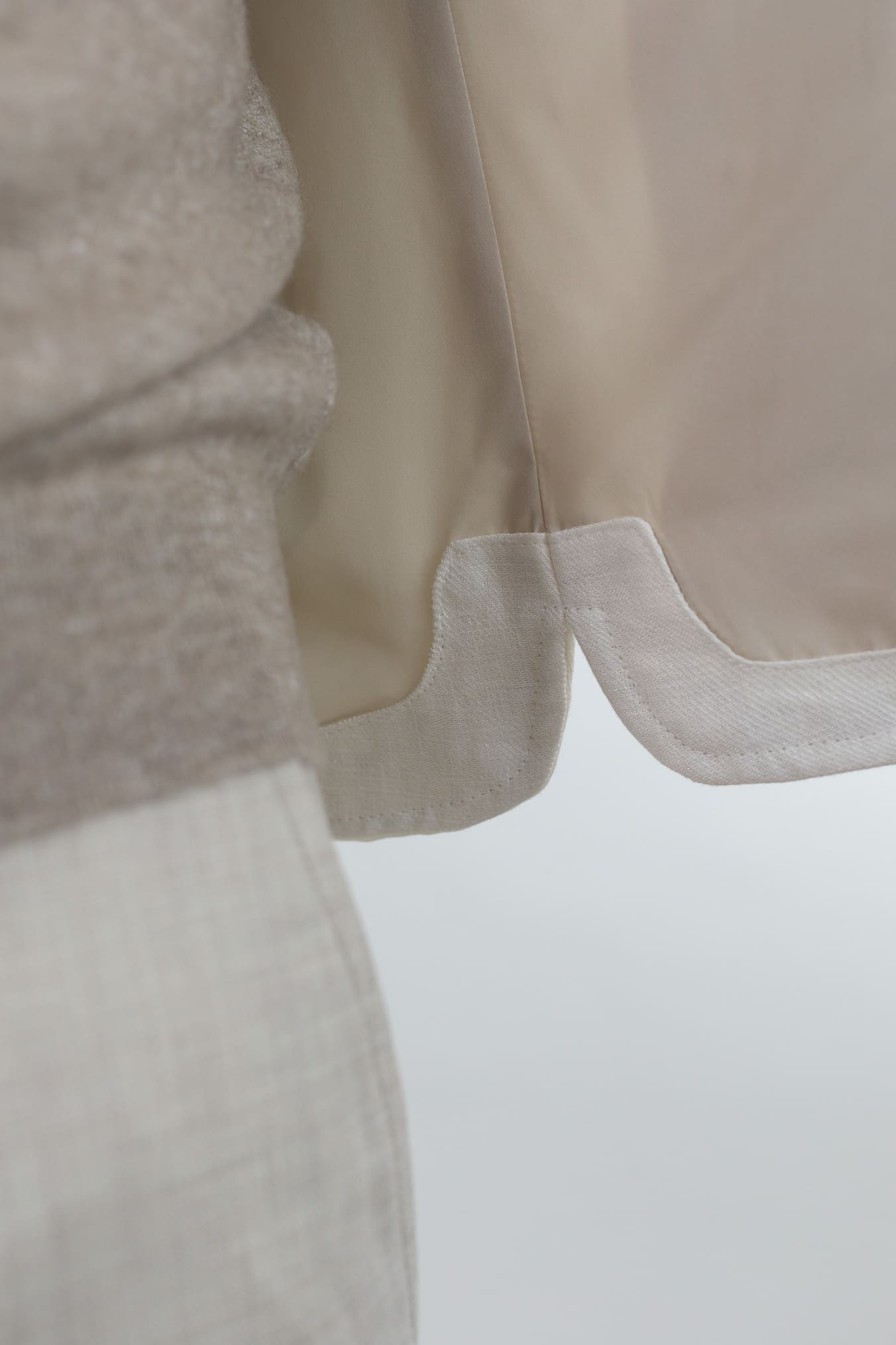 BARBA Gilet in Lino Bianco