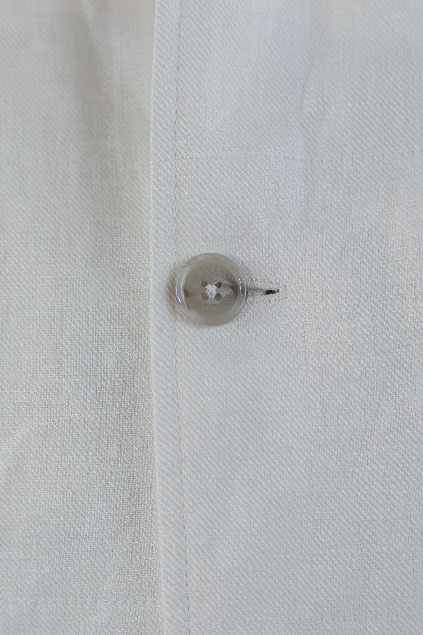 BARBA Gilet in Lino Bianco