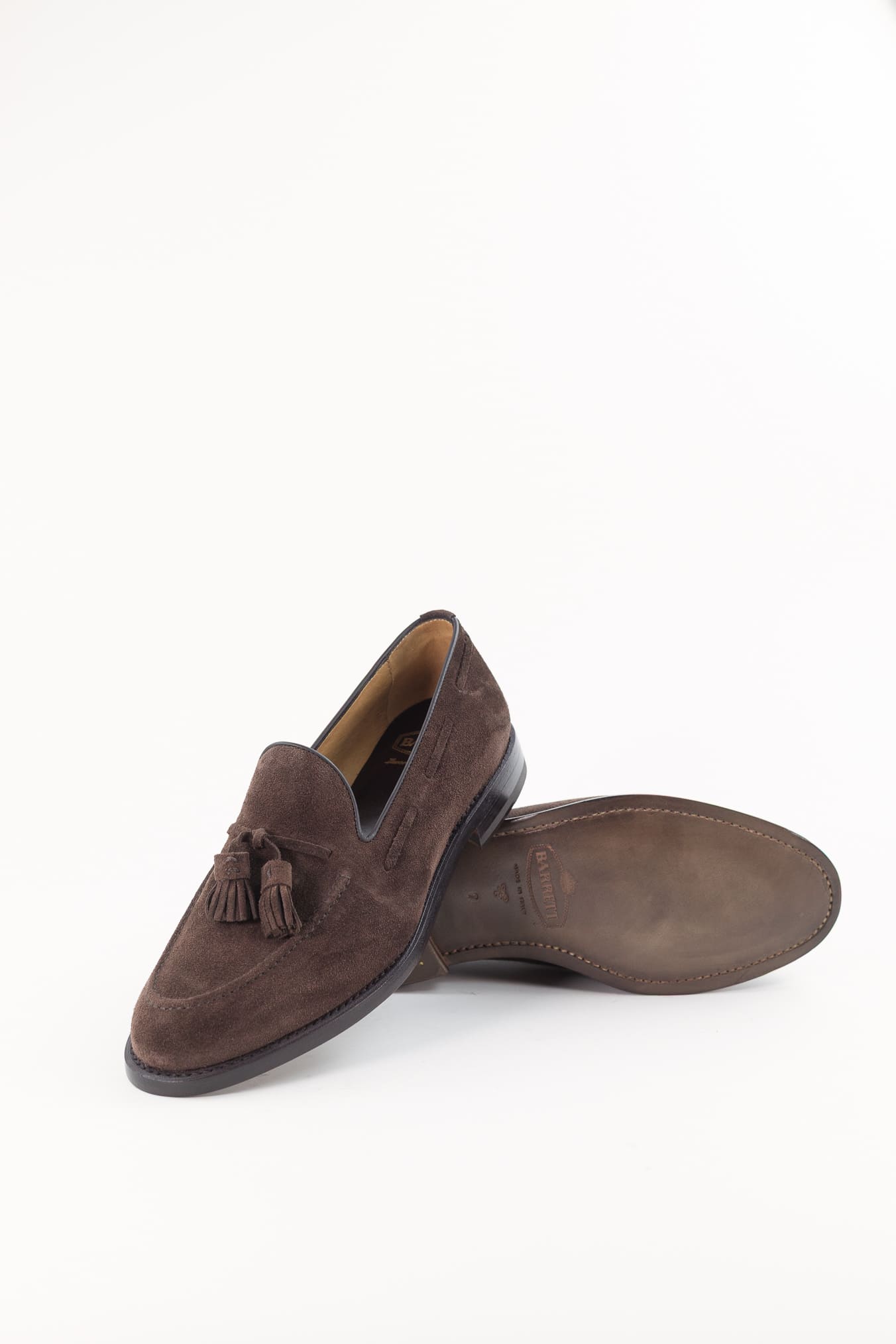 BARRETT Mocassini con Nappine Suede Testa Moro