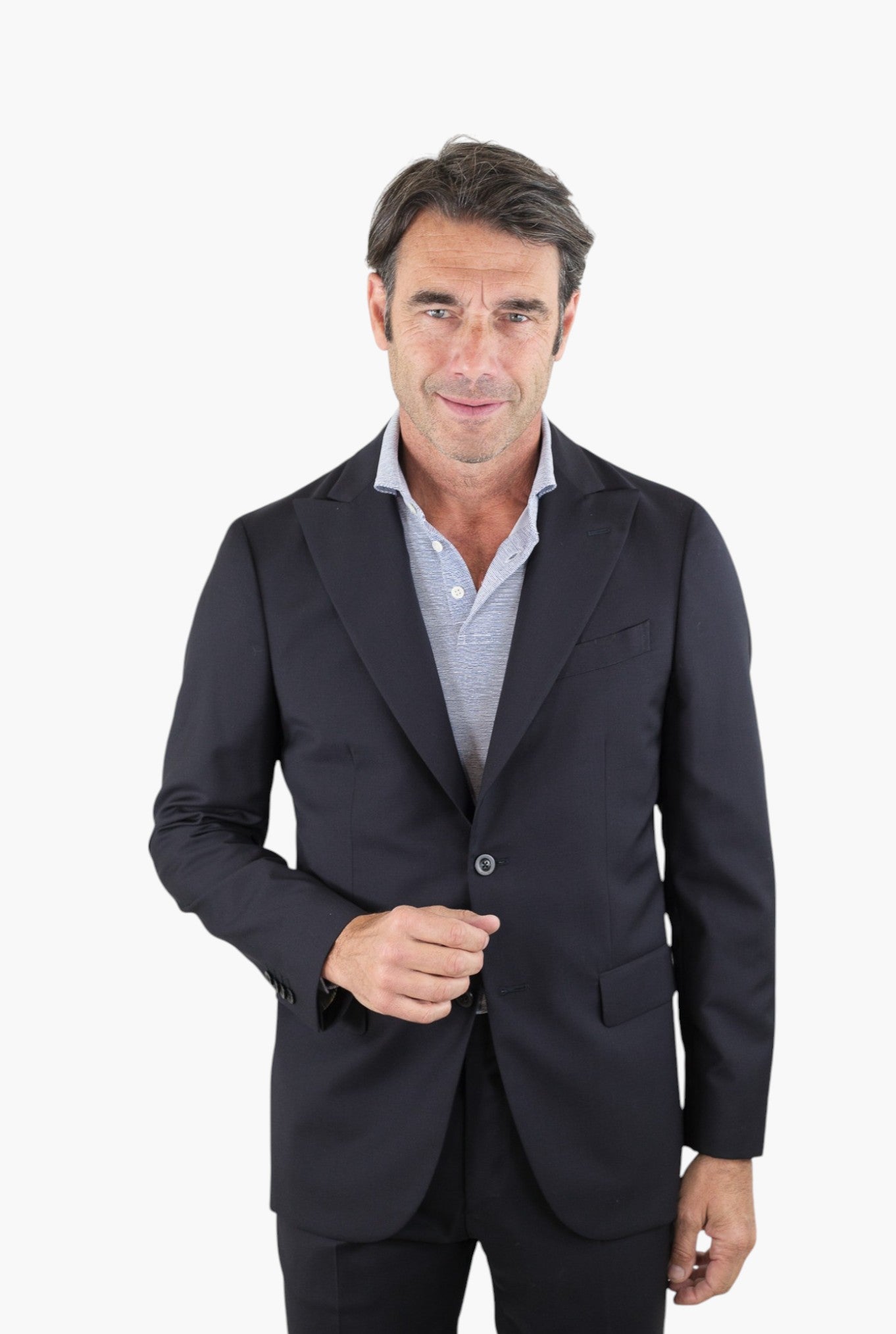 BOGLIOLI Abito Fresco Lana Blu Scuro