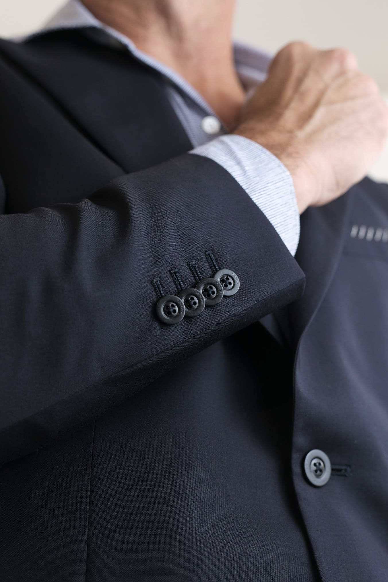 BOGLIOLI Abito Fresco Lana Blu Scuro