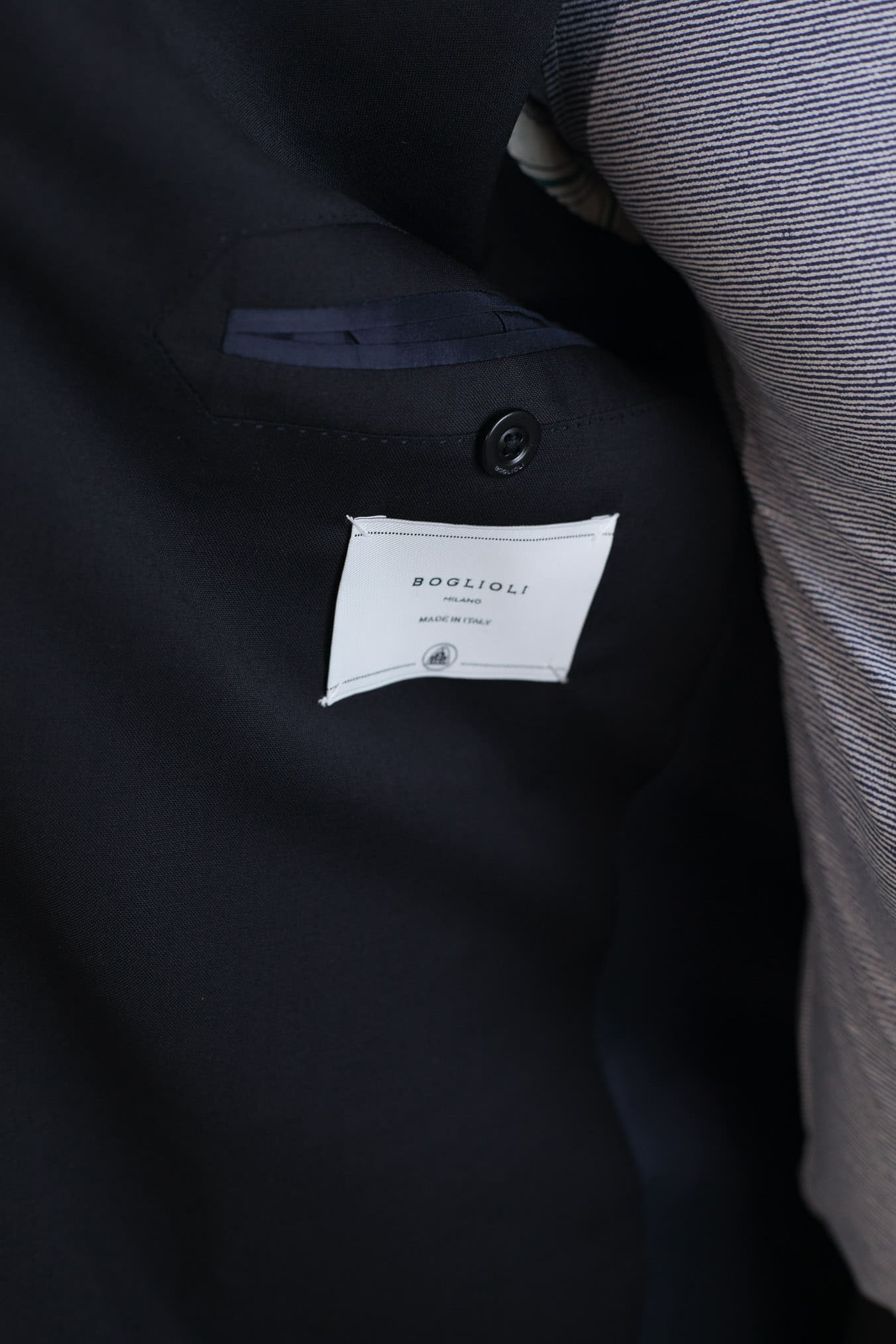 BOGLIOLI Abito Fresco Lana Blu Scuro