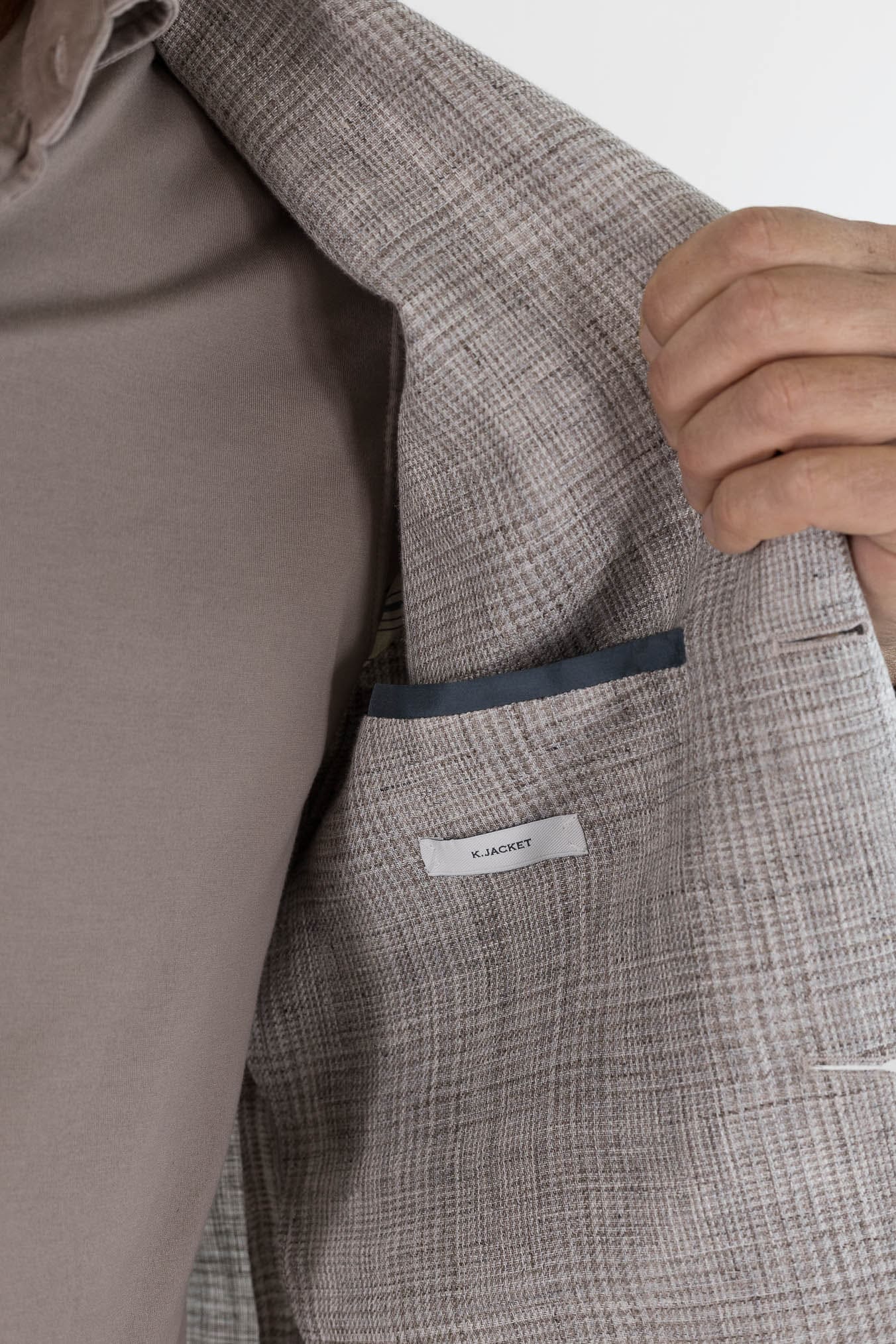 BOGLIOLI Giacca "K-Jacket" Principe Galles Tortora