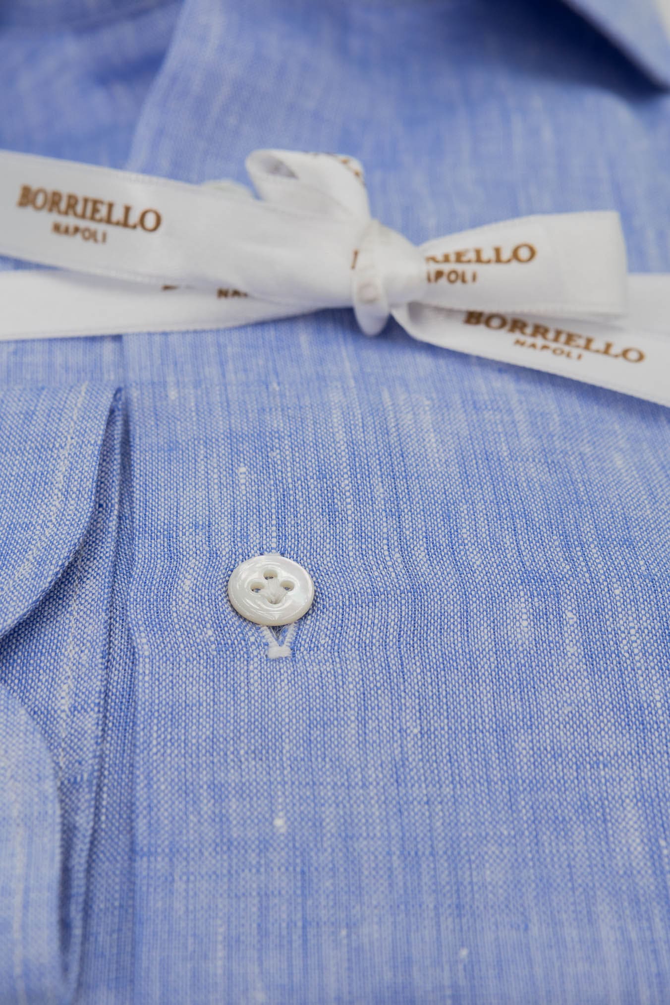 BORRIELLO Camicia "Marechiaro" Lino Azzurro