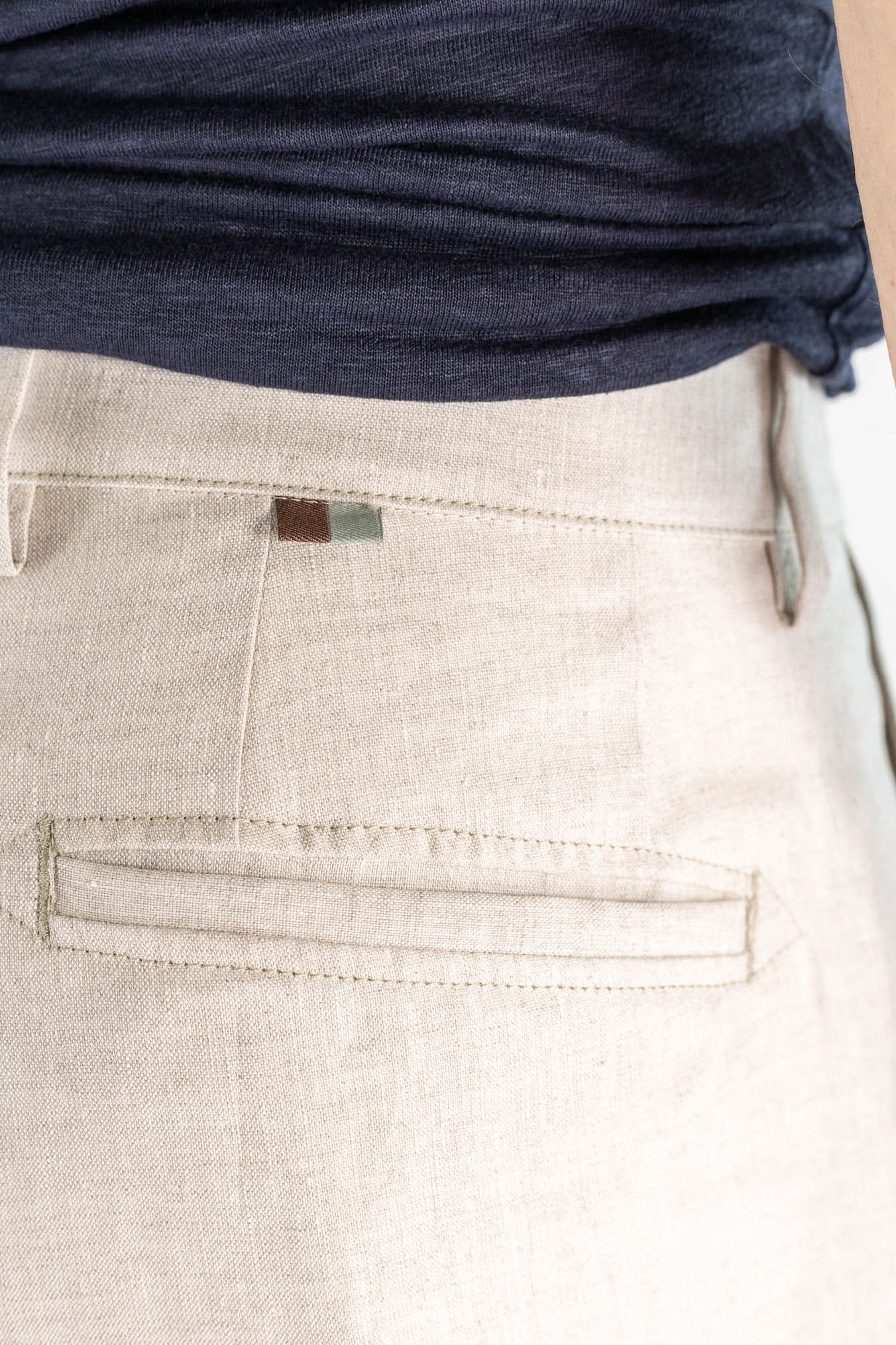 CANALI Bermuda Lino Beige Chiaro