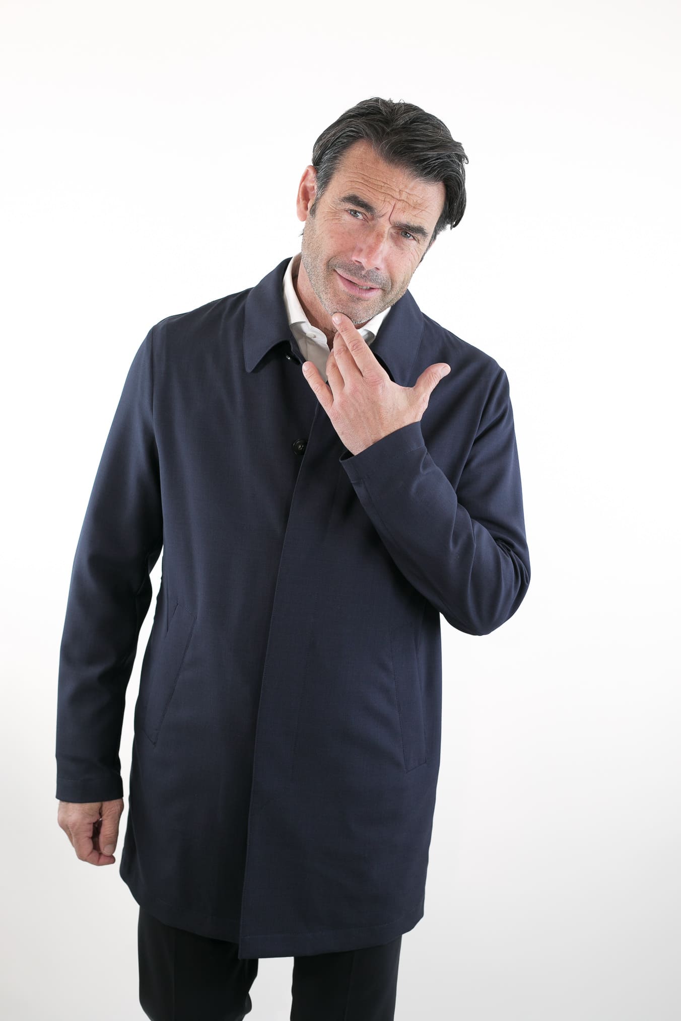 CANALI Spolverino Superlight Antigoccia Blu