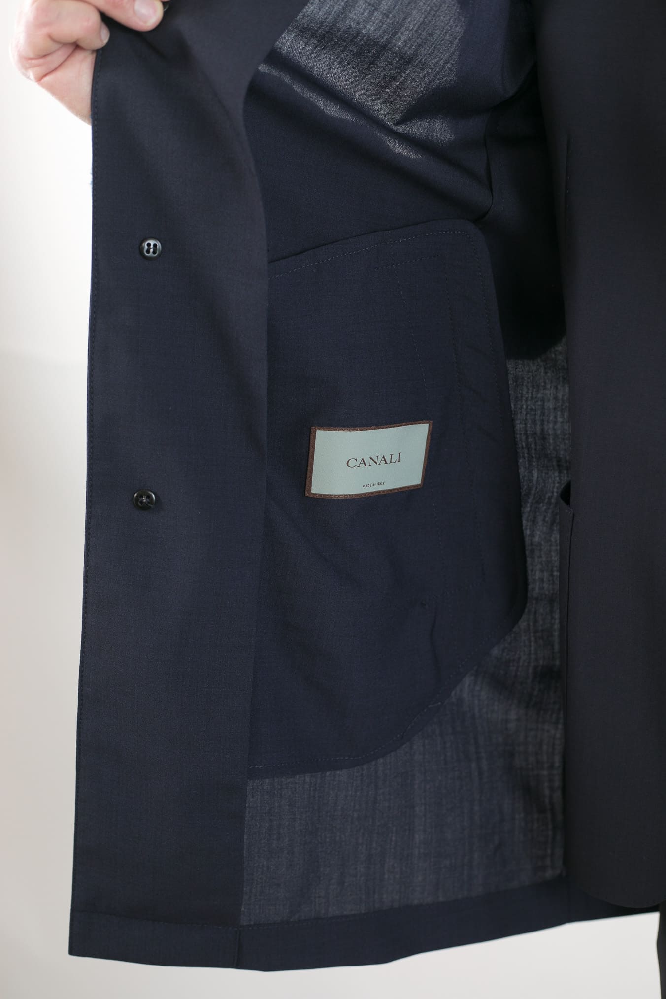 CANALI Spolverino Superlight Antigoccia Blu